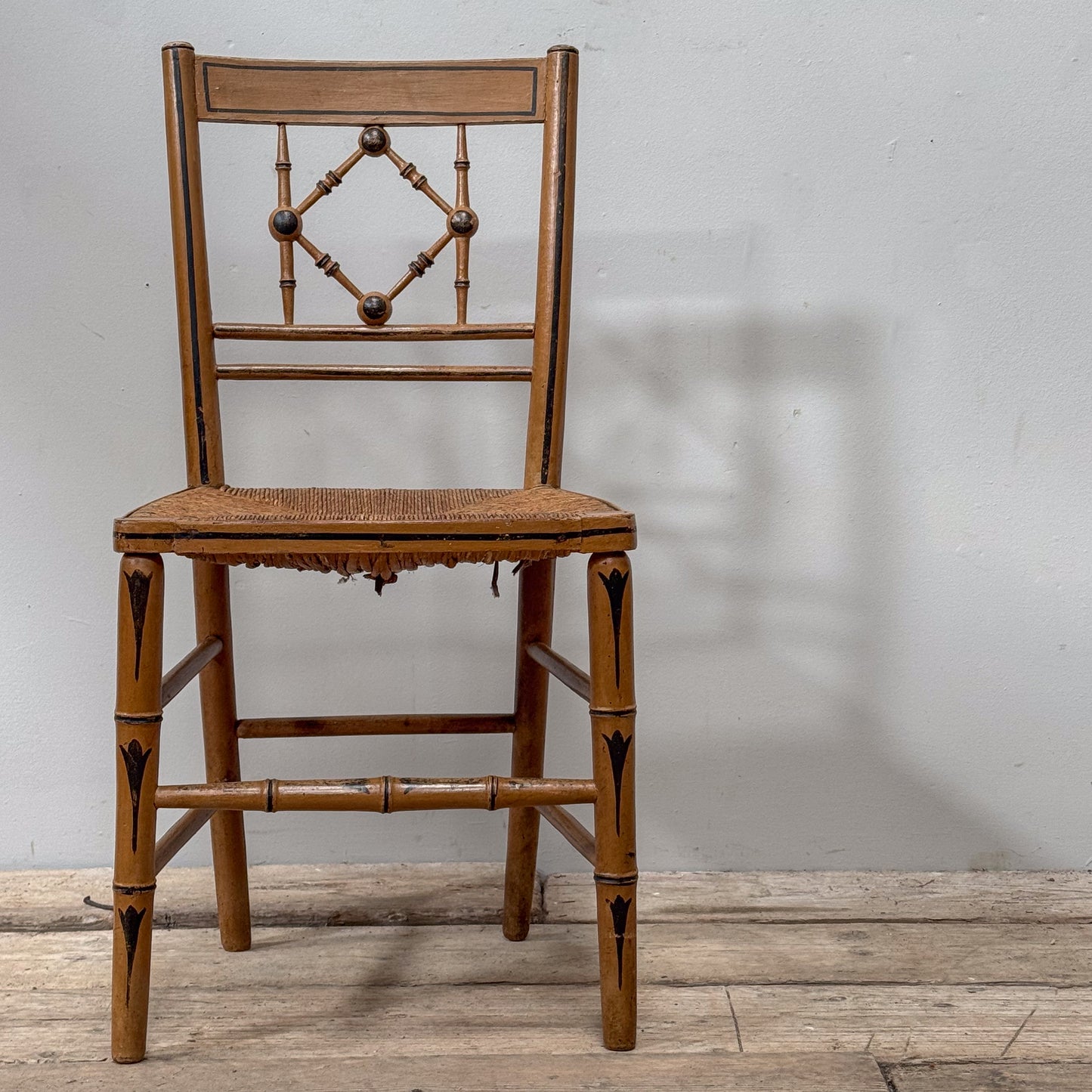 A Pair of Regency Painted Side Chairs