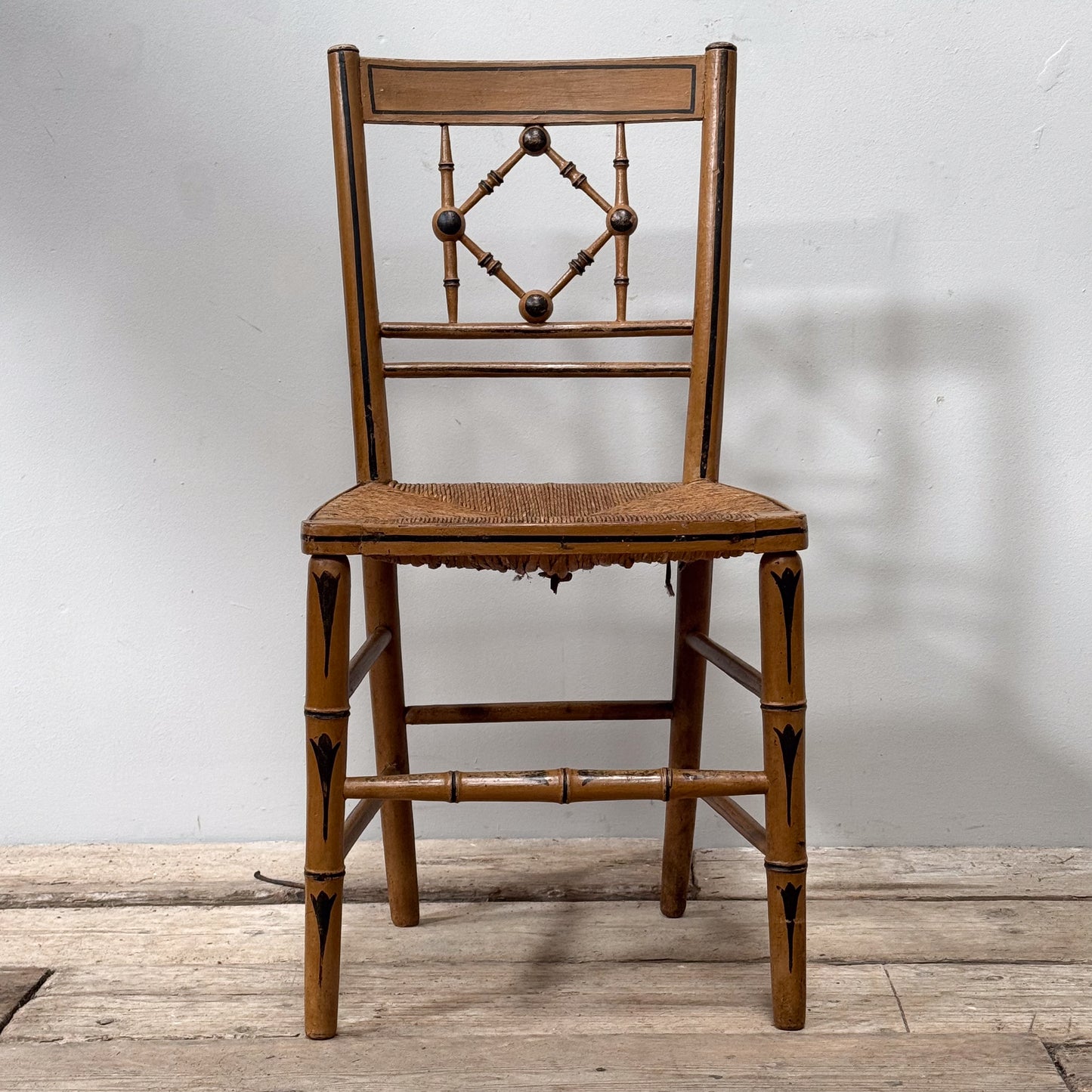 A Pair of Regency Painted Side Chairs