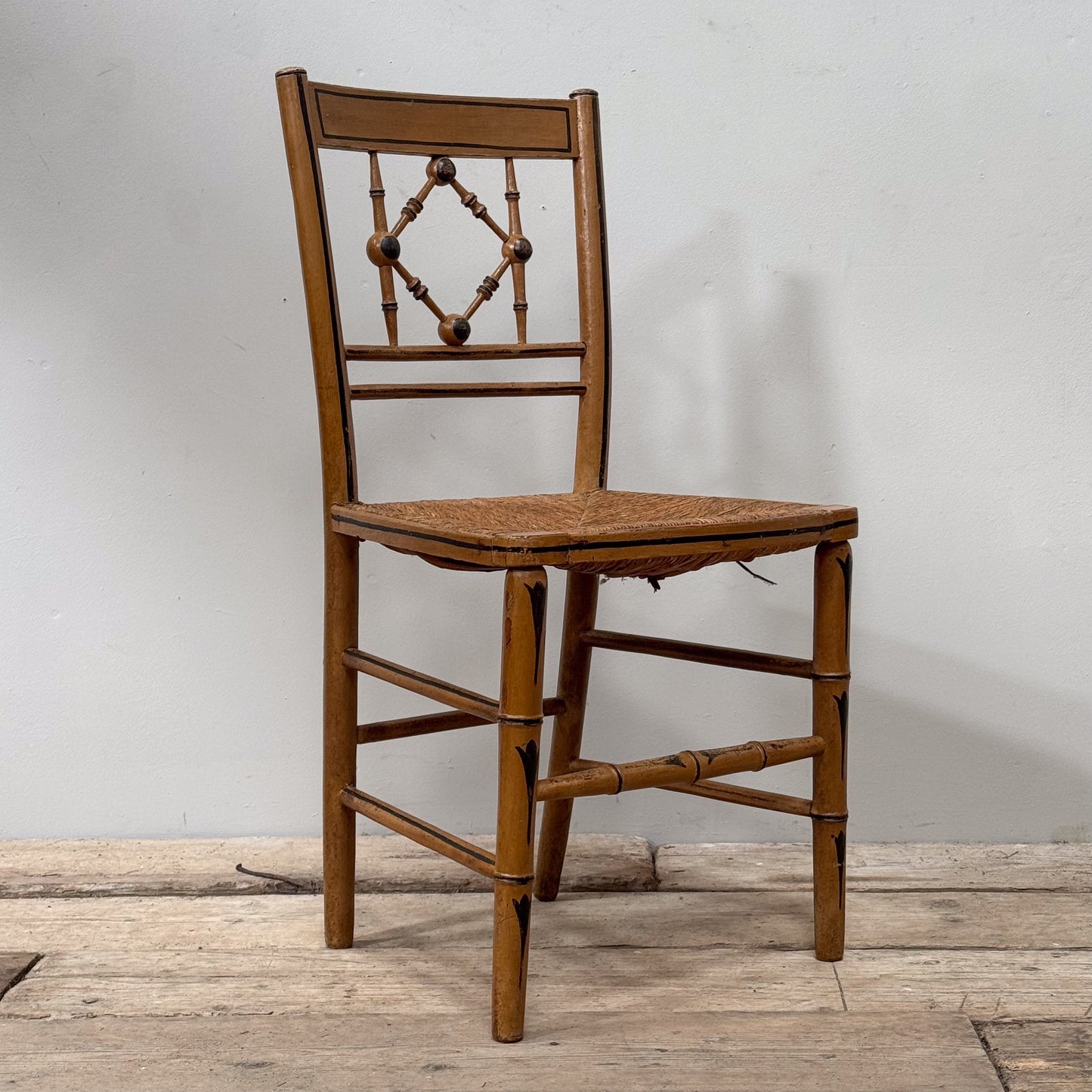 A Pair of Regency Painted Side Chairs