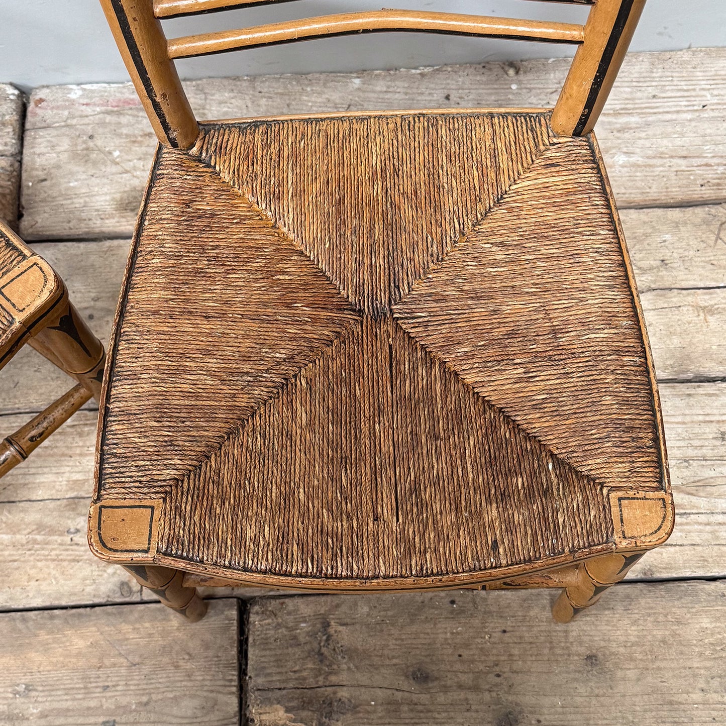 A Pair of Regency Painted Side Chairs