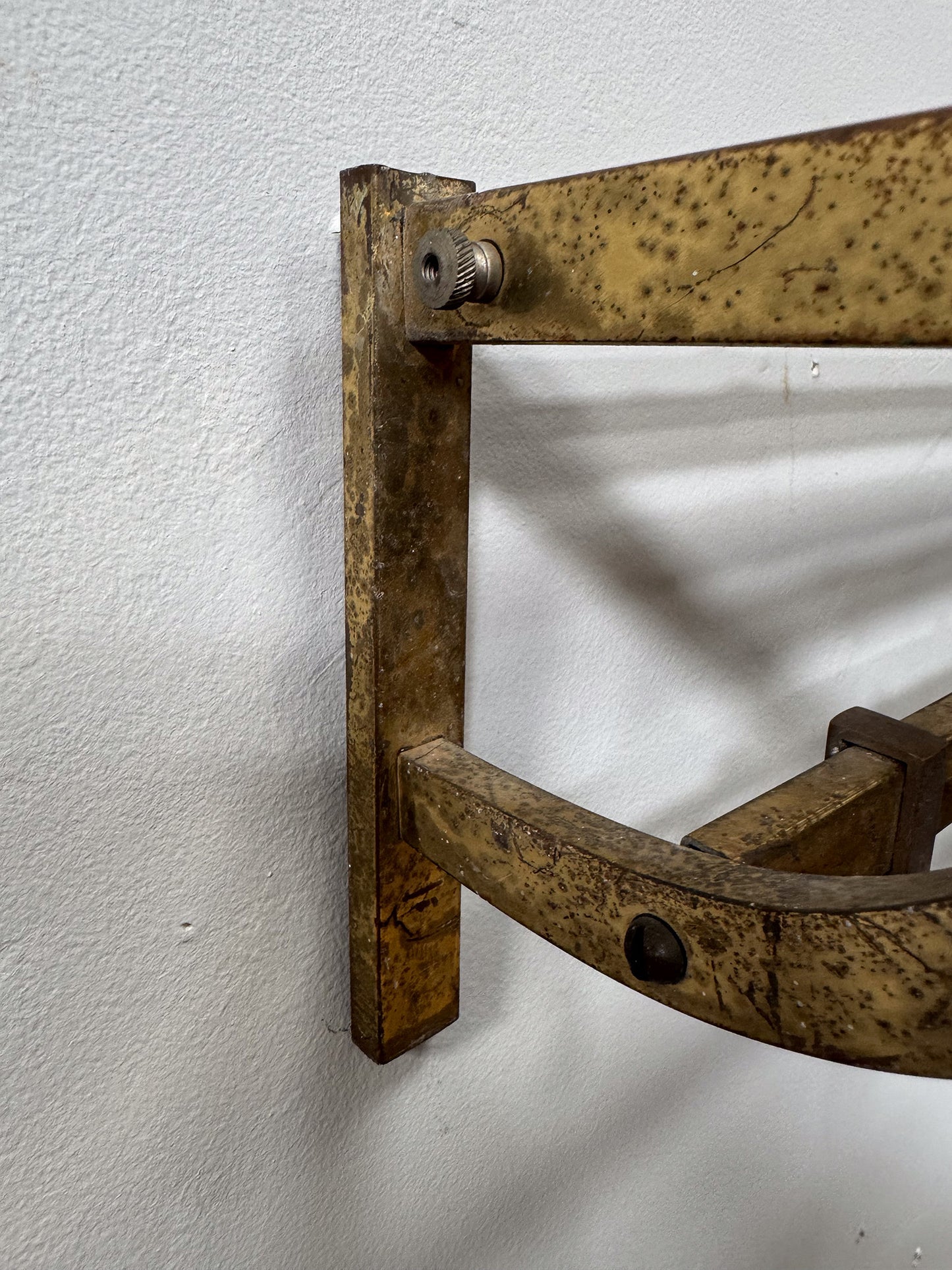 A Mid Century Italian Brass & Bamboo Shelf