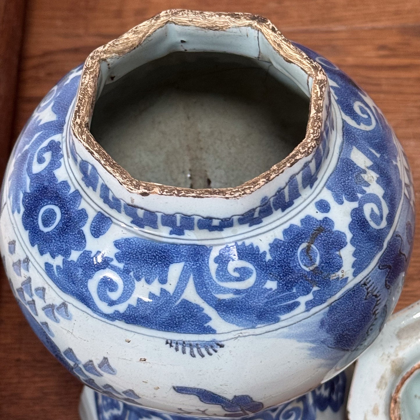 An Early 18th Century Dutch Delftware Baluster Vase