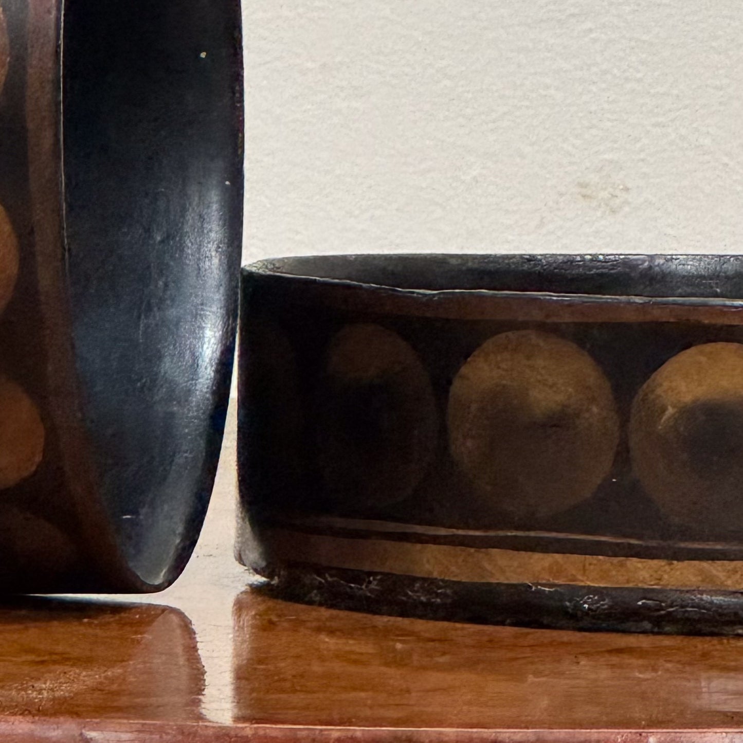 A Pair of Regency Lacquer Wine Coasters