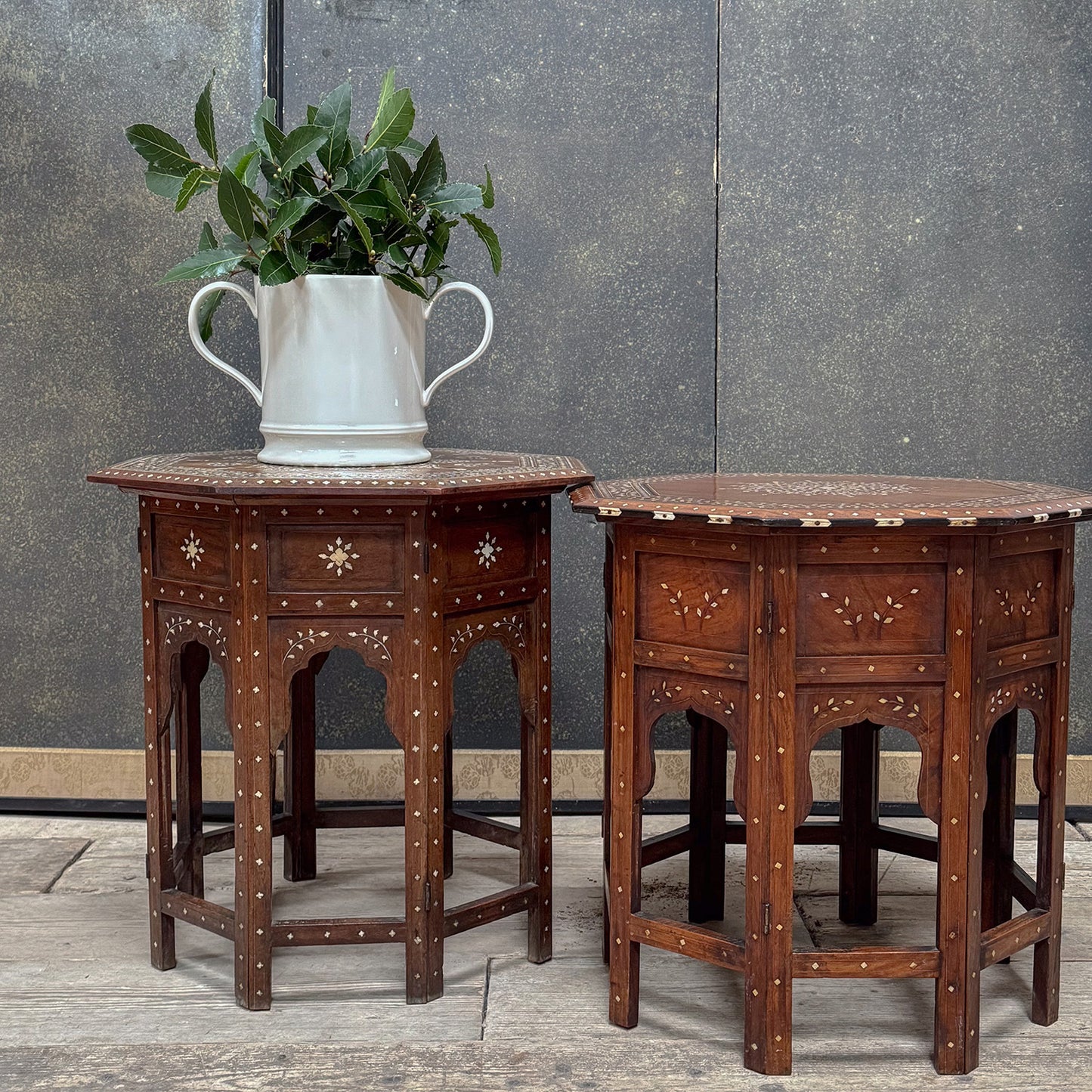 A Pair of 19th Century Hoshiarpur Inlaid Tables