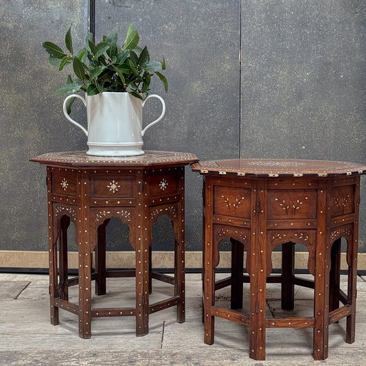 A Pair of 19th Century Hoshiarpur Inlaid Tables