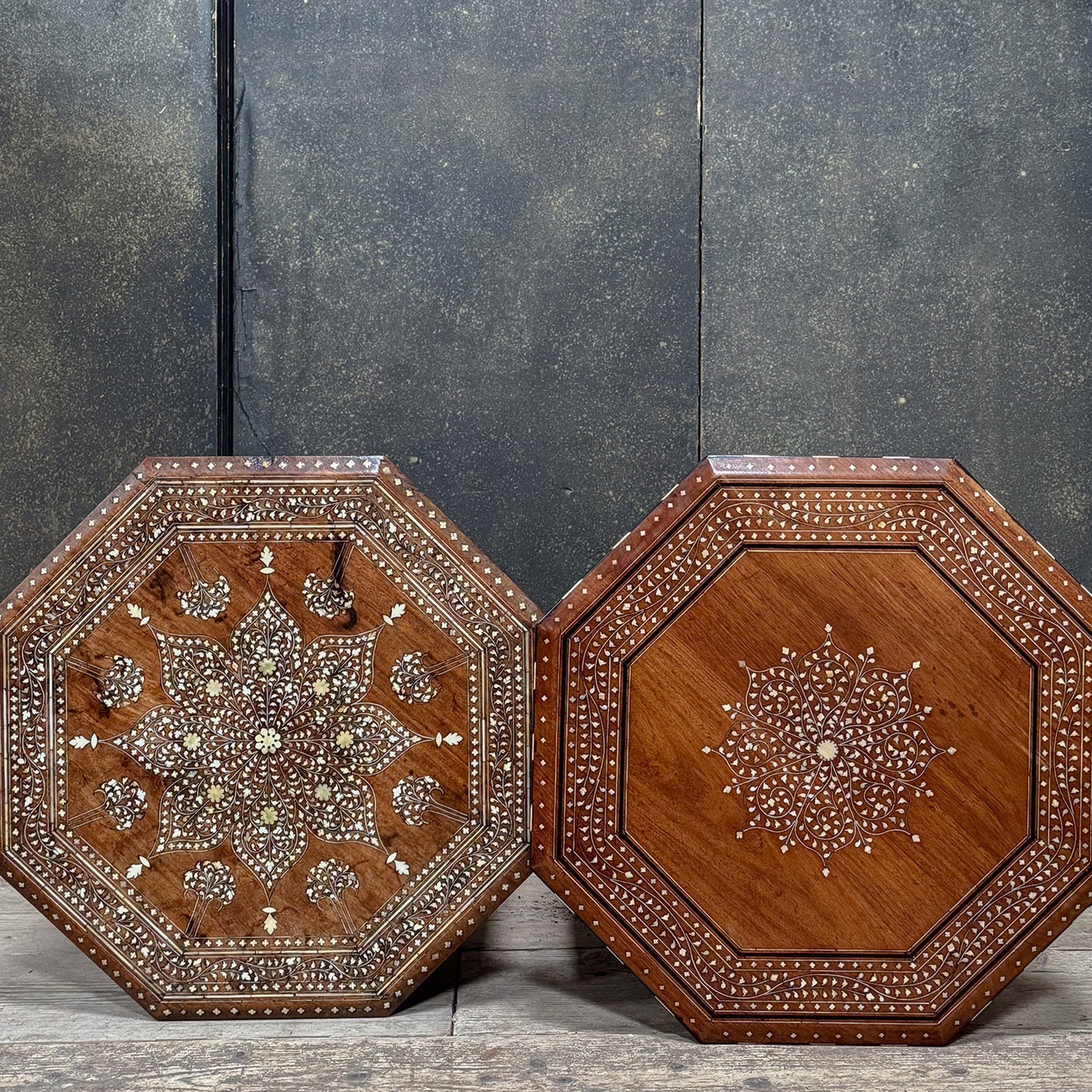 A Pair of 19th Century Hoshiarpur Inlaid Tables