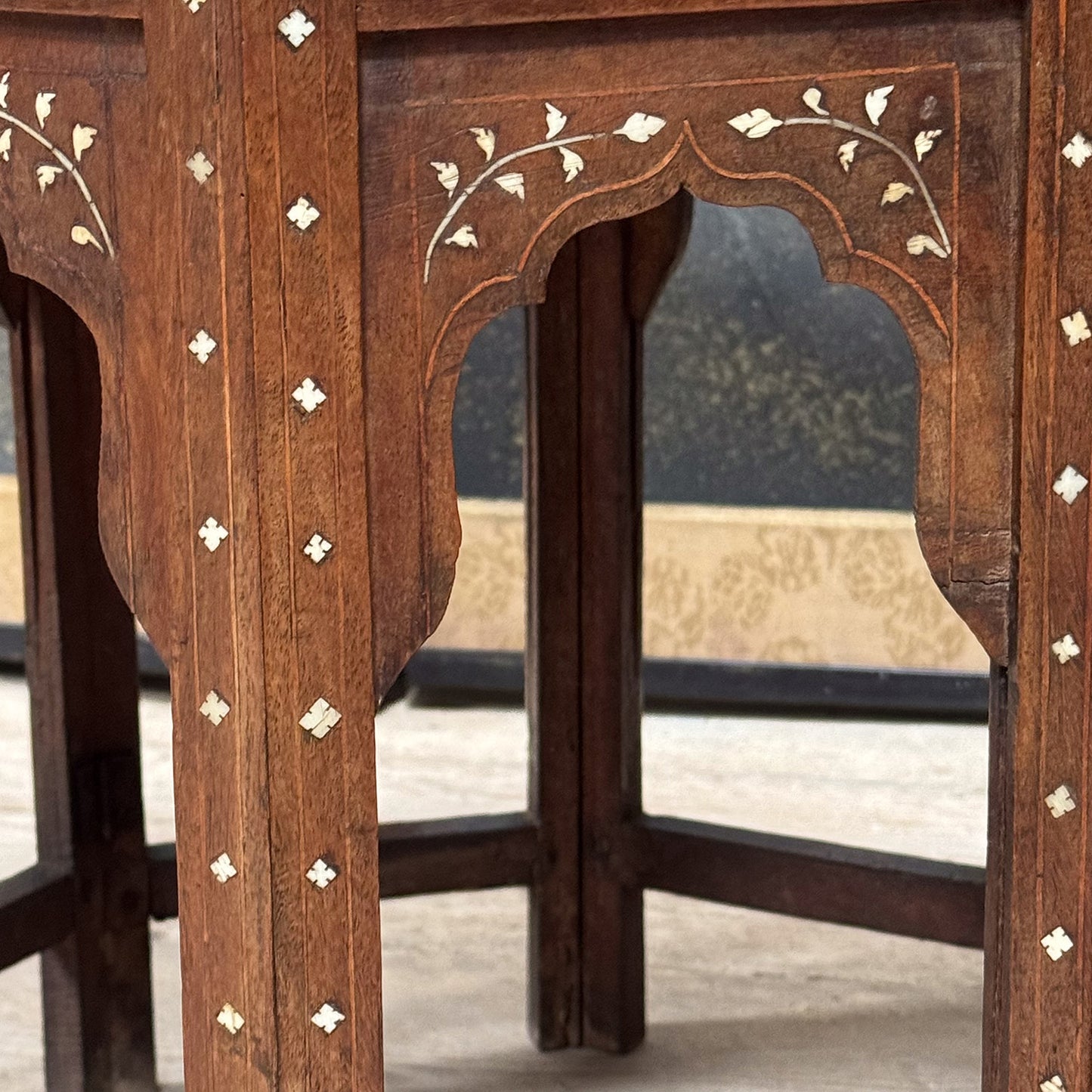 A Pair of 19th Century Hoshiarpur Inlaid Tables