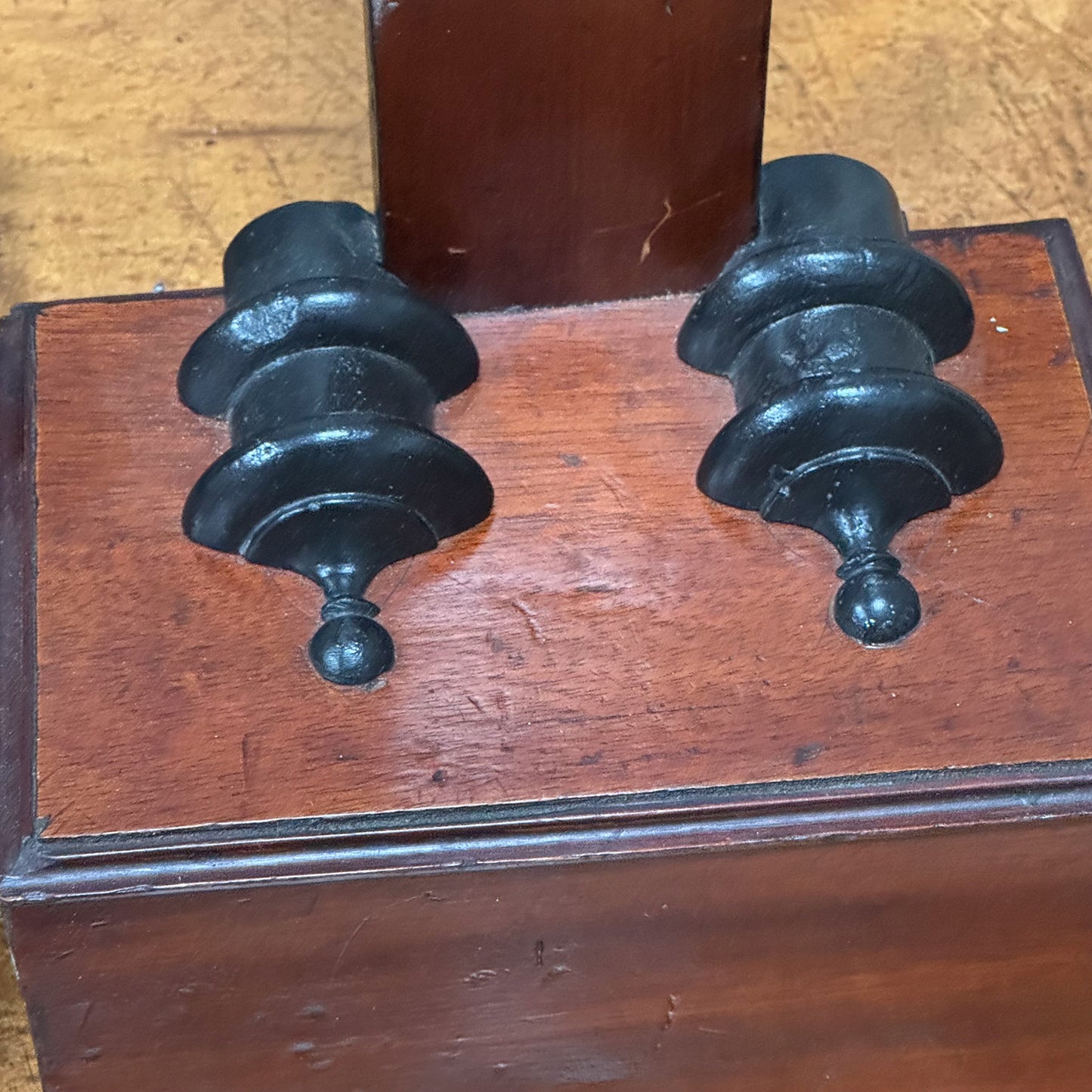 A Mid Century Parabolic Mirror on Regency Stand