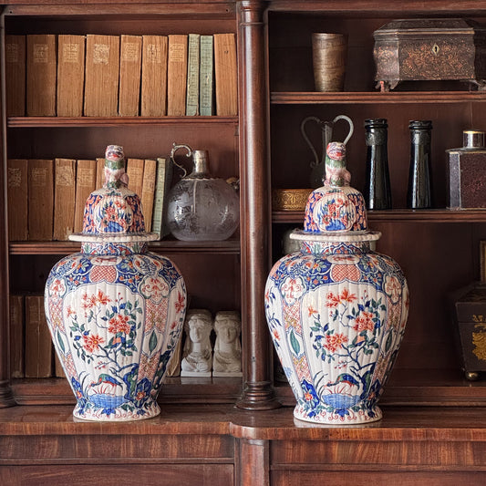 A Pair of Early 19th Century Faience Jars
