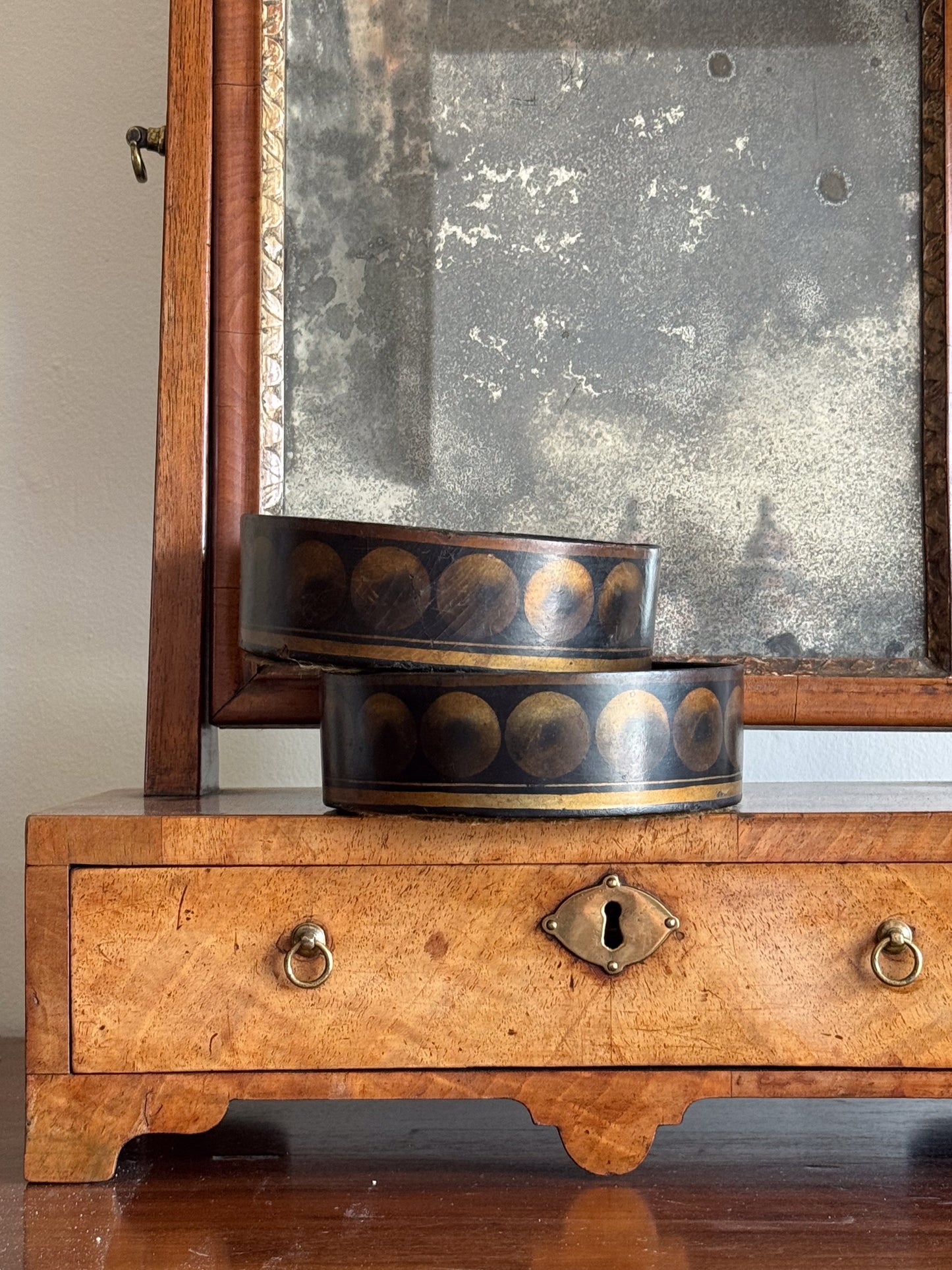 A Pair of Regency Lacquer Wine Coasters