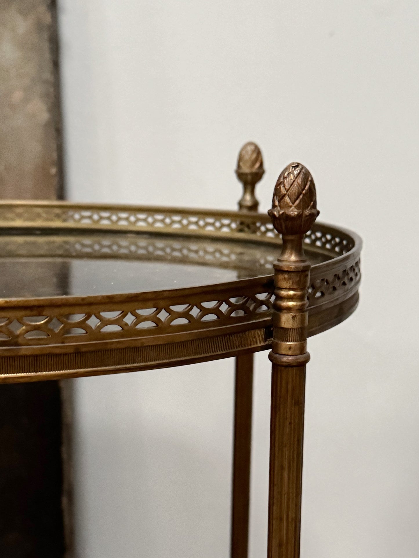 A Pair of Mid Century Maison Baguès Mirrored Side Tables