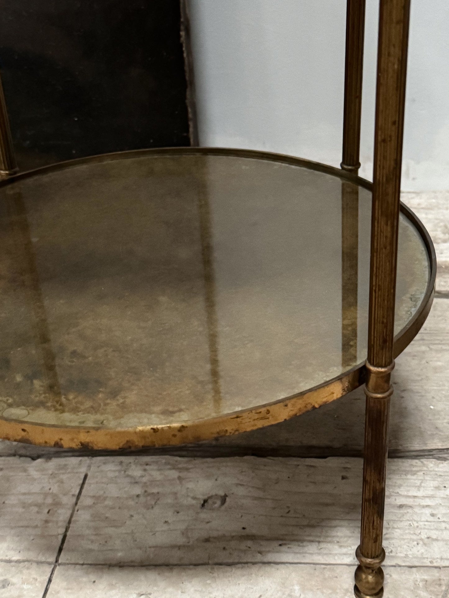 A Pair of Mid Century Maison Baguès Mirrored Side Tables