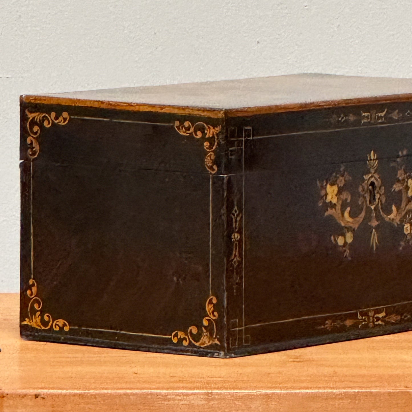 A Rare Toleware Tea Caddy