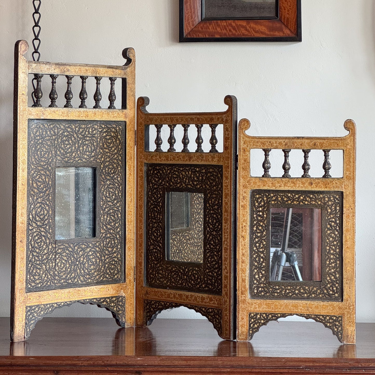 A Late 19th Century Kashmiri Folding Mirror