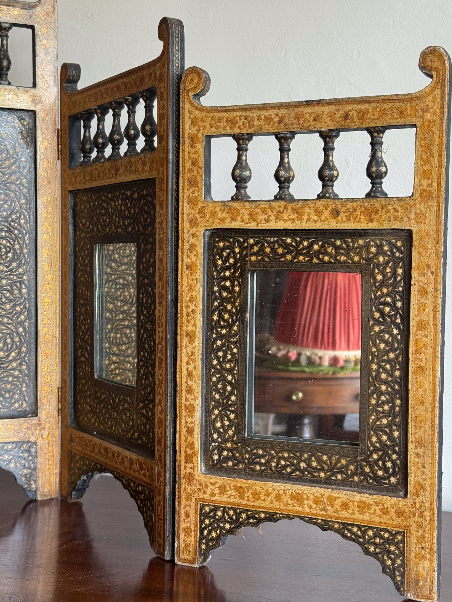 A Late 19th Century Kashmiri Folding Mirror