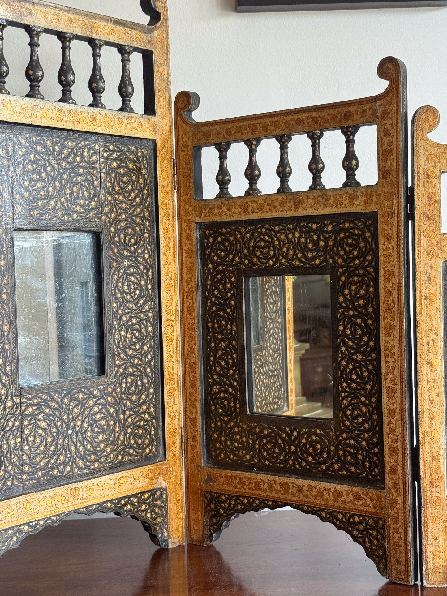 A Late 19th Century Kashmiri Folding Mirror