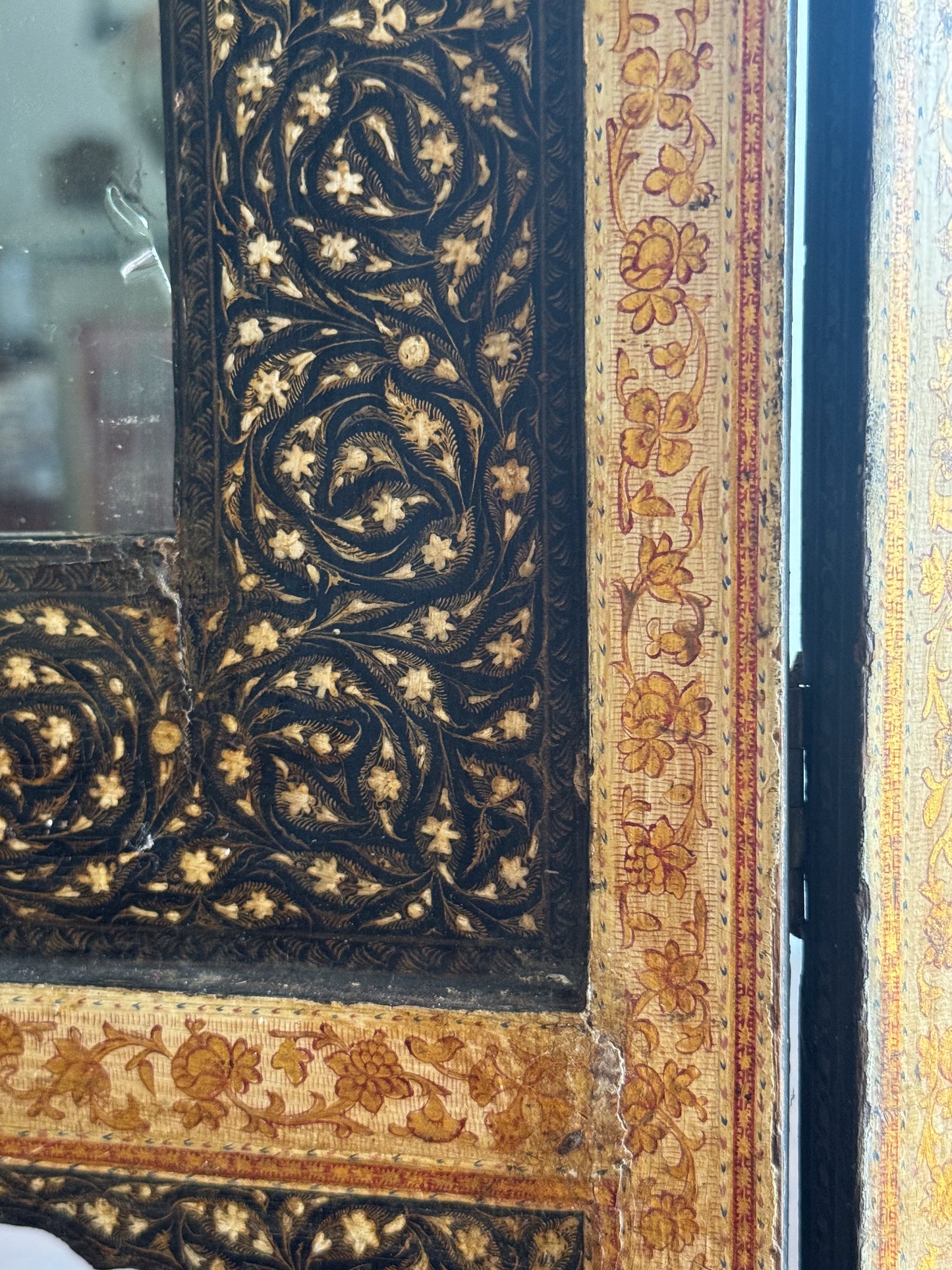 A Late 19th Century Kashmiri Folding Mirror