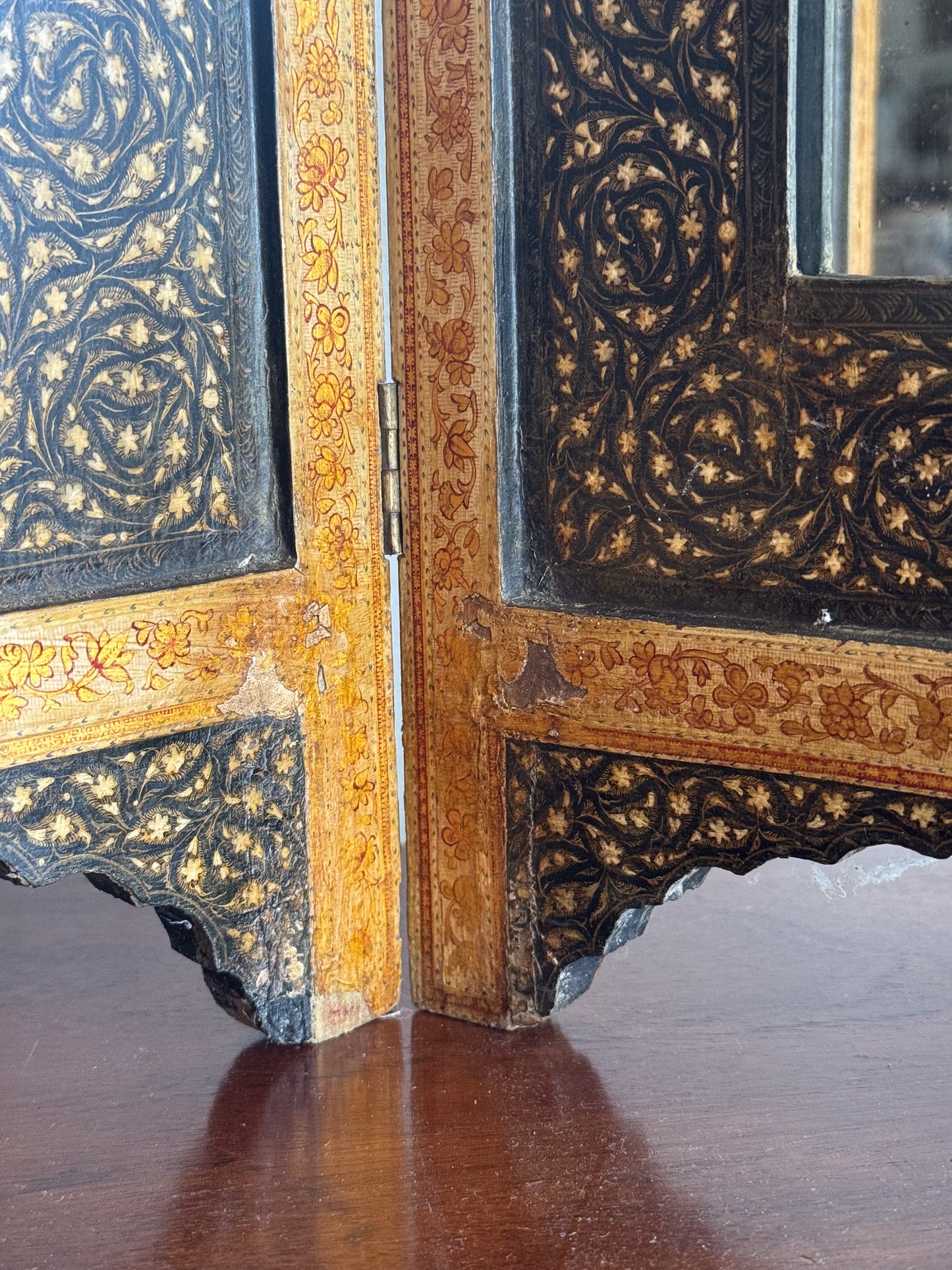 A Late 19th Century Kashmiri Folding Mirror
