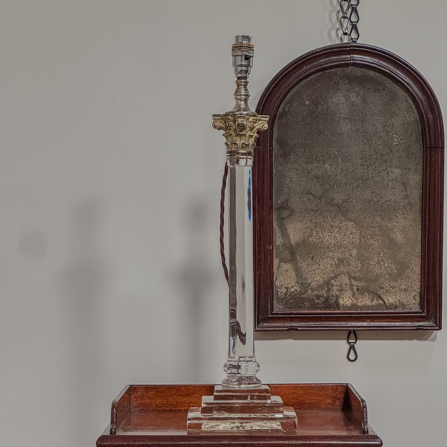 A Late 19th Century Cut Glass Lamp
