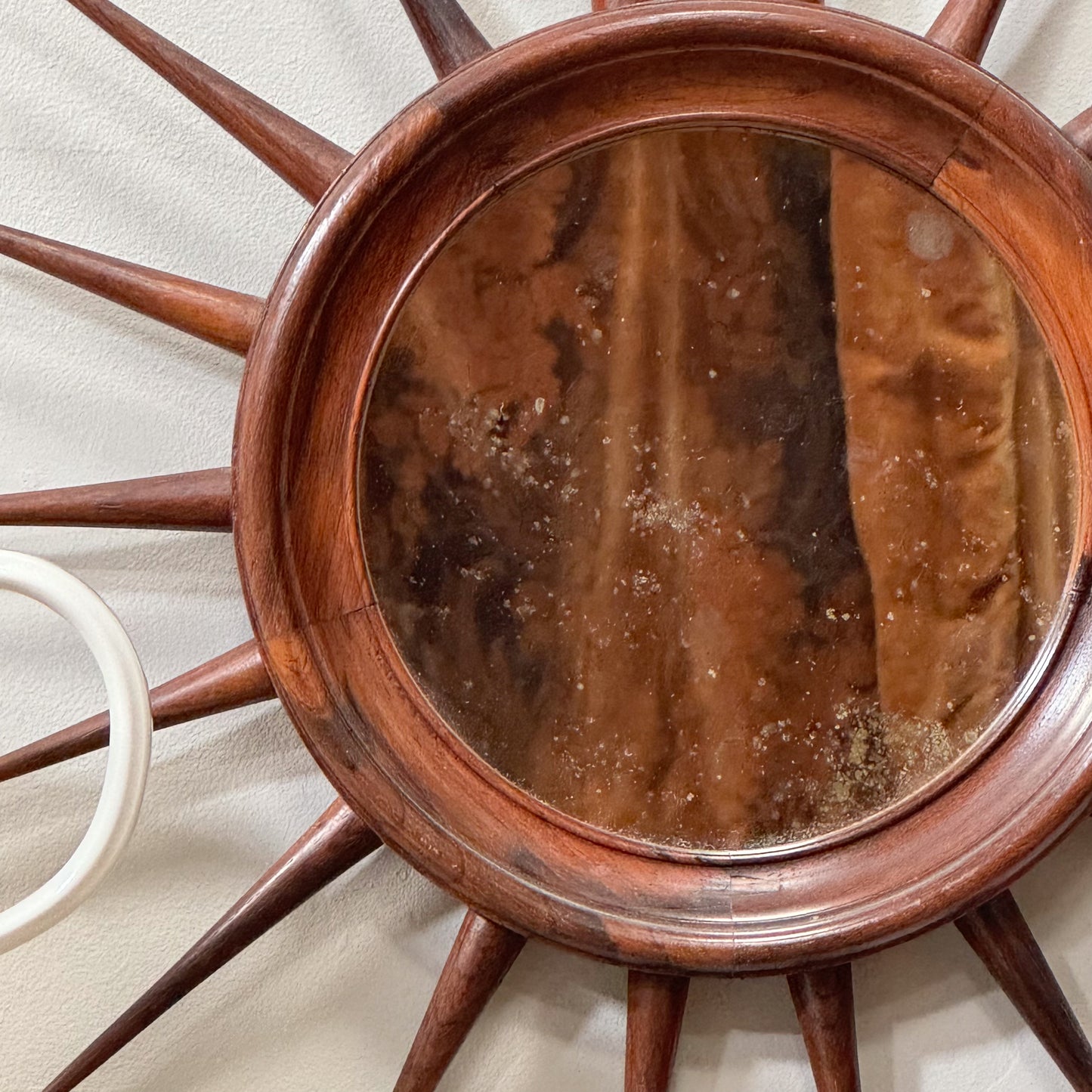 An Early 20th Century Mahogany Sunburst Mirror