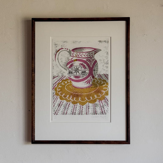 A Framed Lithograph "The Sunderland Jug" by Lawrence Mynott (b.1954)