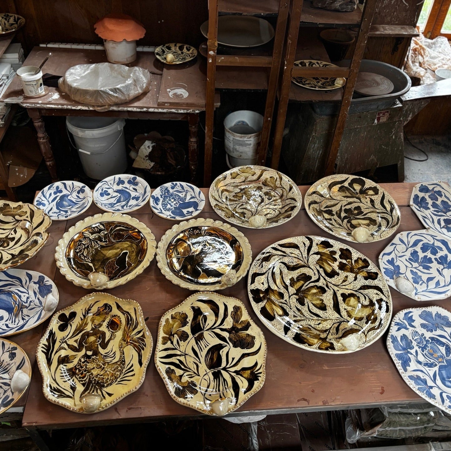 Blue Dancing Jester Candle Sconce