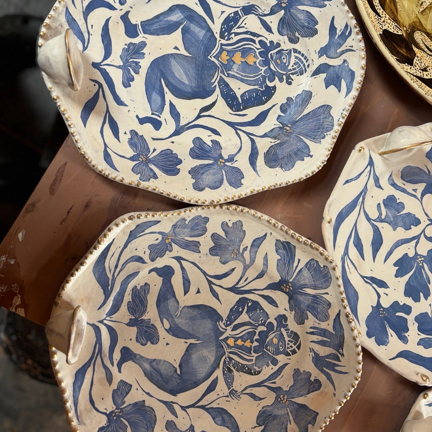 Pearl Edged Bird Candle Sconce