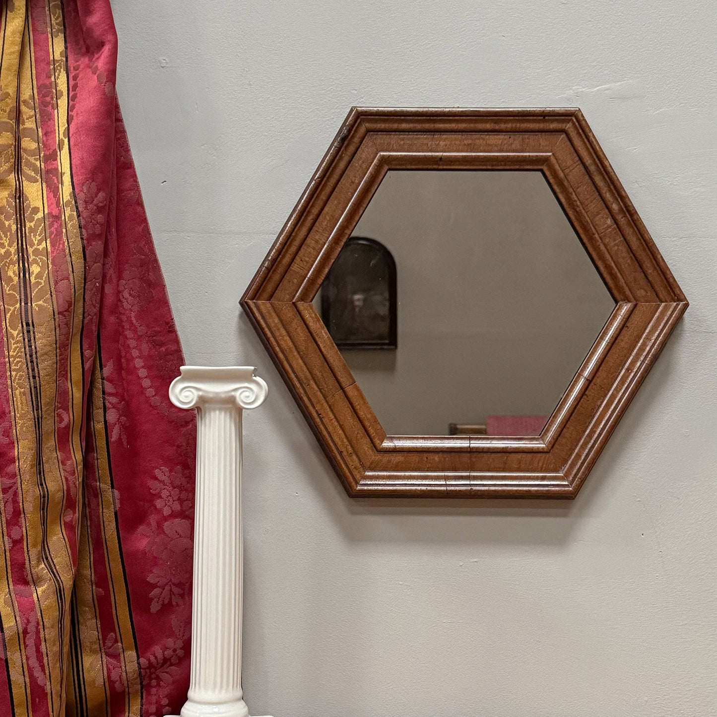 A Late 19th Century Hexagonal Mirror