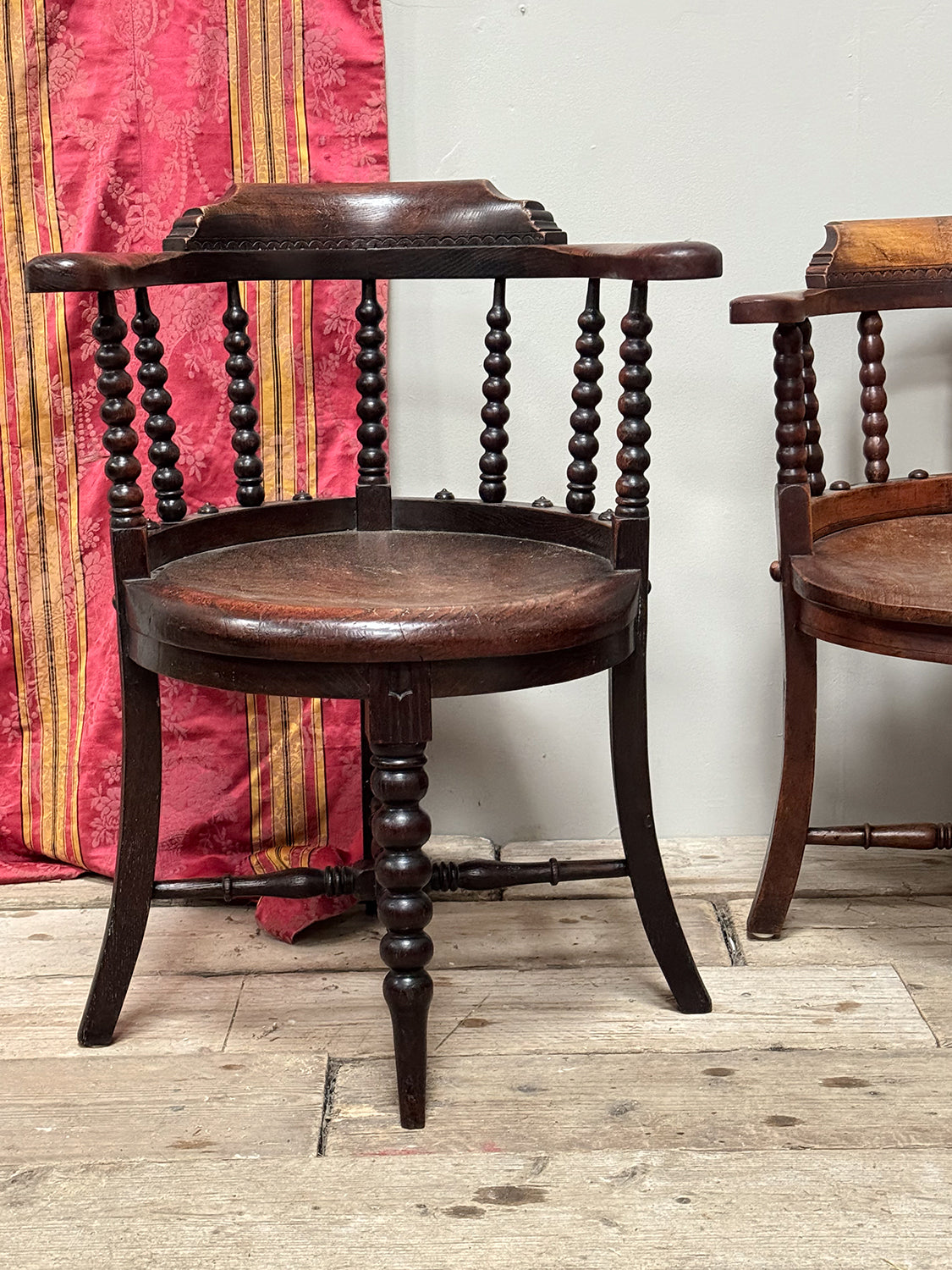 A Set of Four 19th Century Bow Back Bobbin Chairs