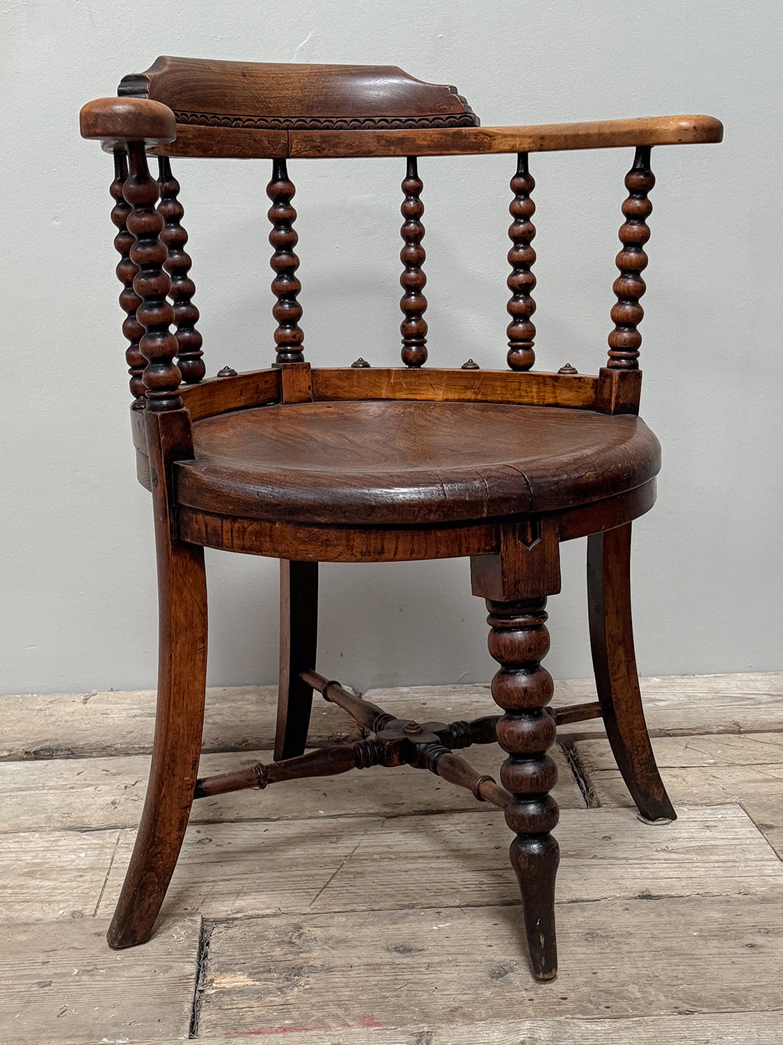 A Set of Four 19th Century Bow Back Bobbin Chairs