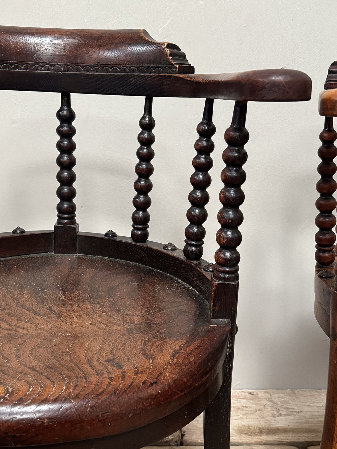 A Set of Four 19th Century Bow Back Bobbin Chairs