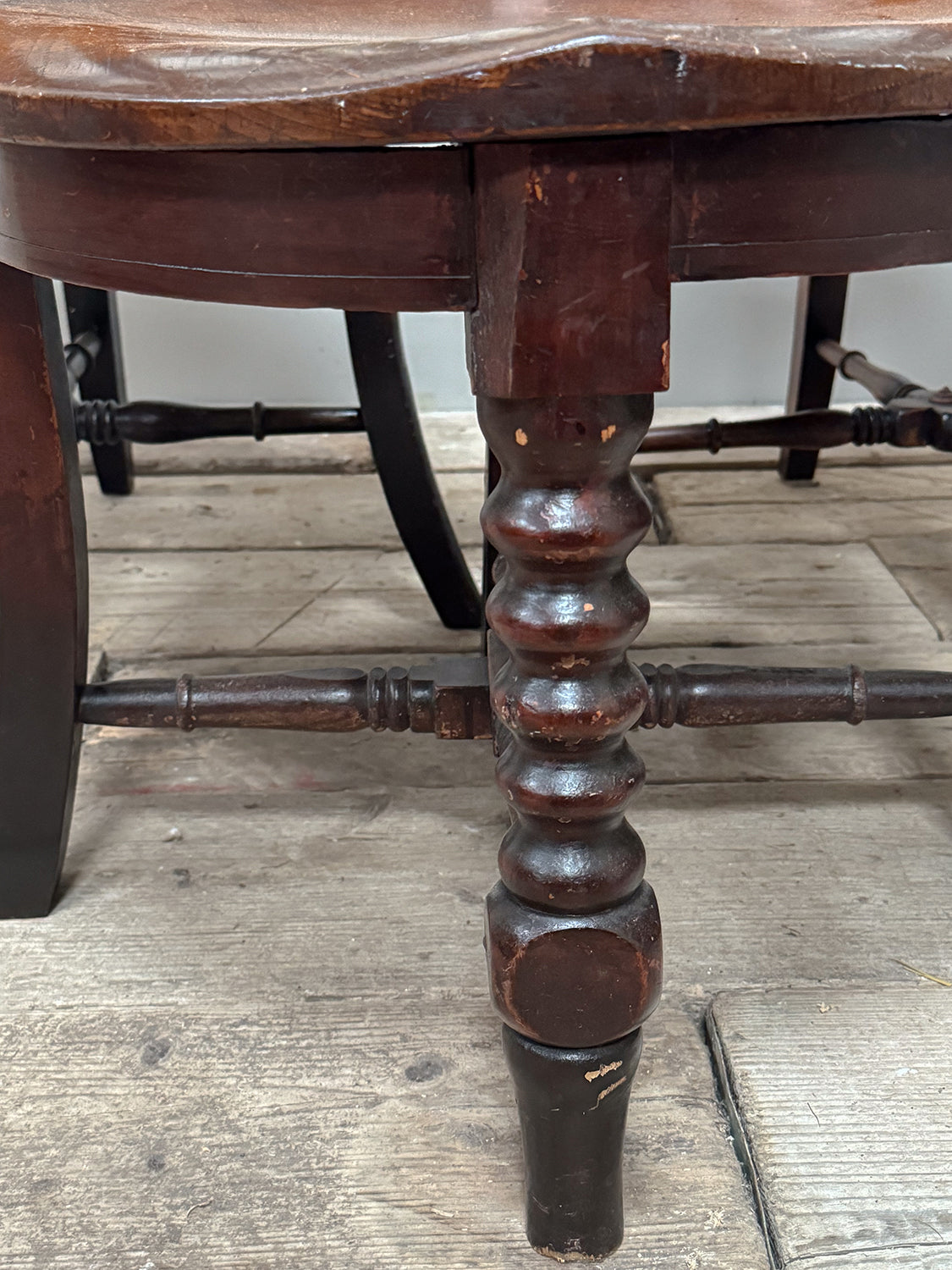 A Set of Four 19th Century Bow Back Bobbin Chairs