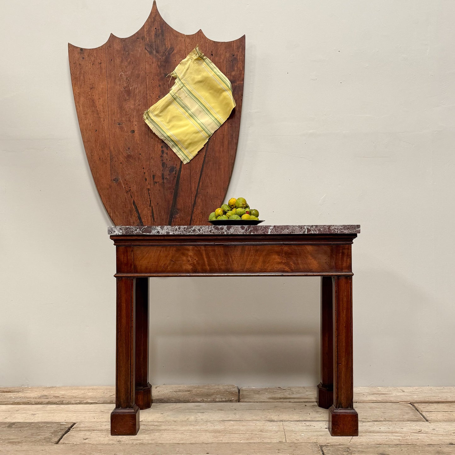 A Chippendale Period Mahogany Side Table with Marble Top