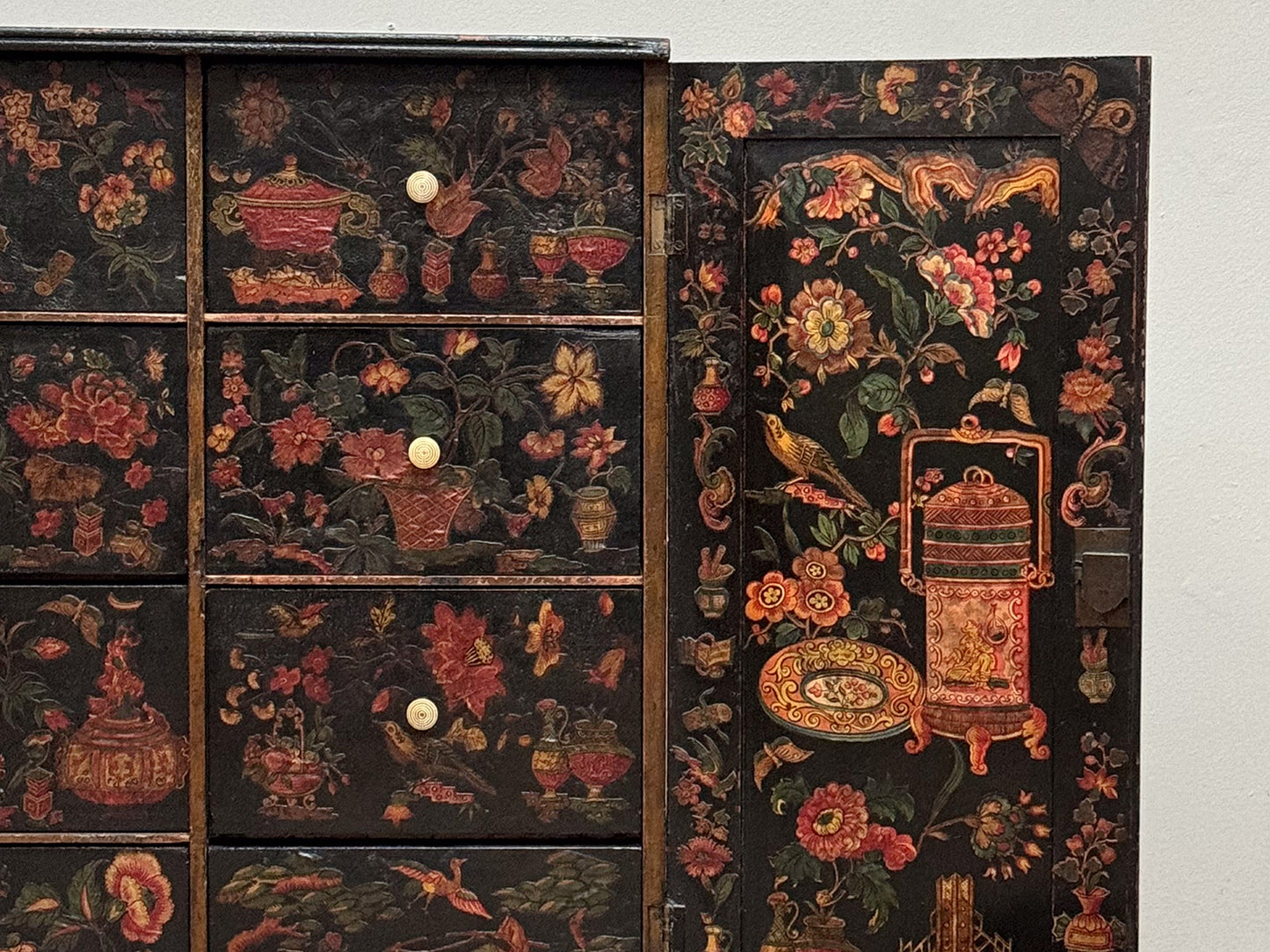 An Early 19th Century Découpage Chinoiserie Cabinet