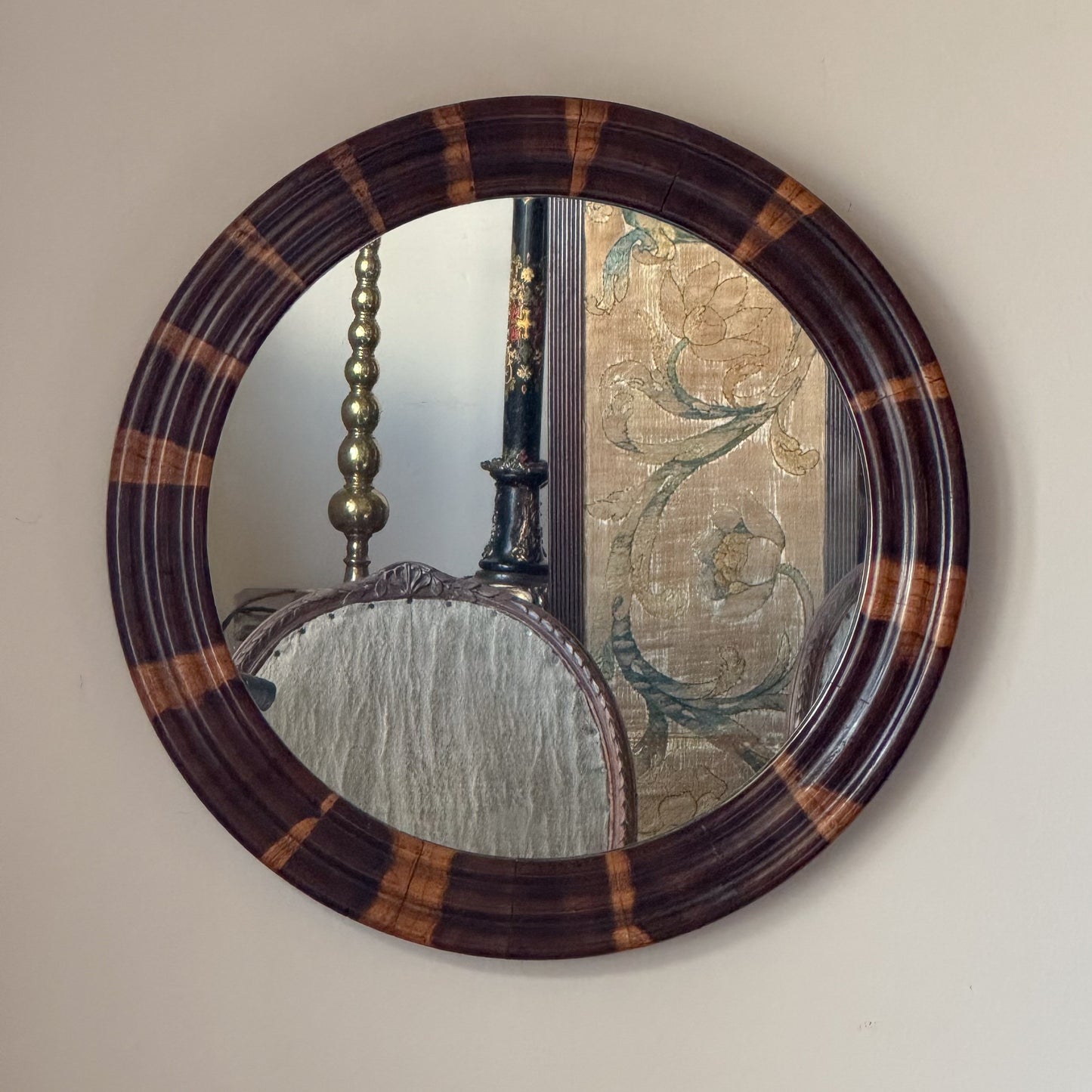 A 20th Century Yew Wood Mirror