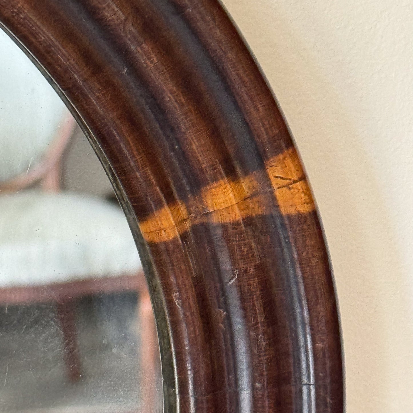 A 20th Century Yew Wood Mirror