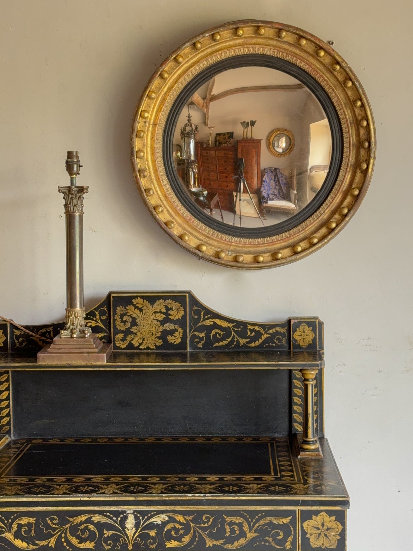 A Regency Period Giltwood Convex Mirror