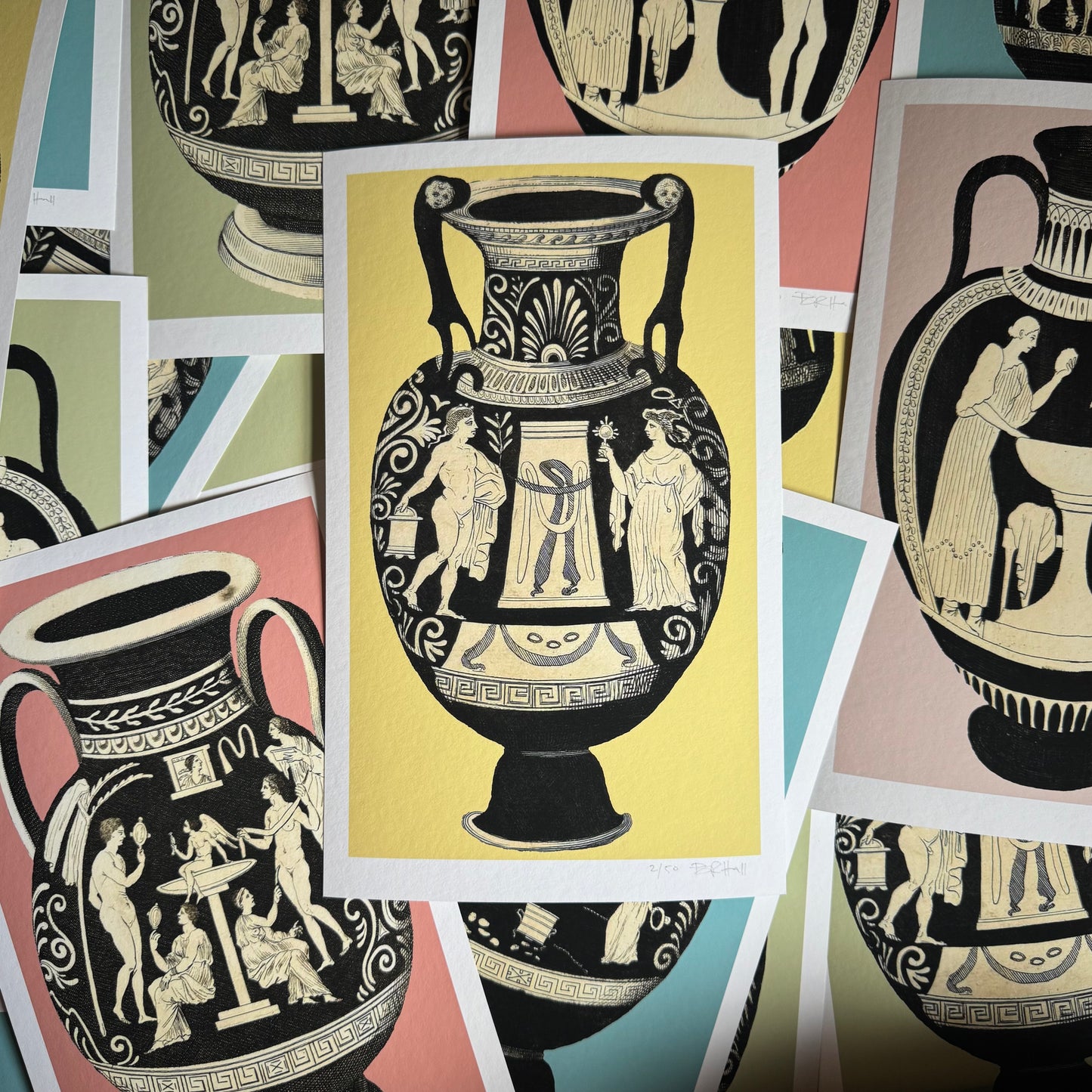 Greek Urn Print - Lemon IV