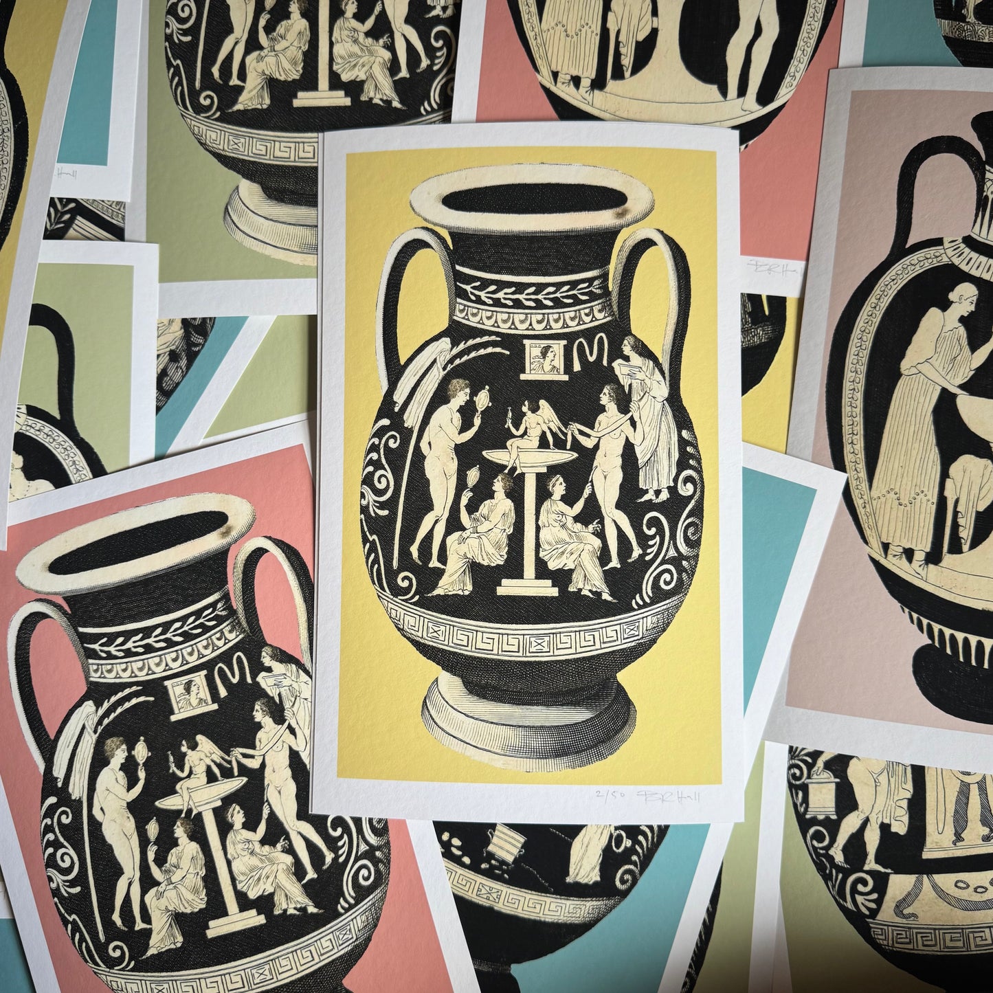 Greek Urn Print - Lemon II