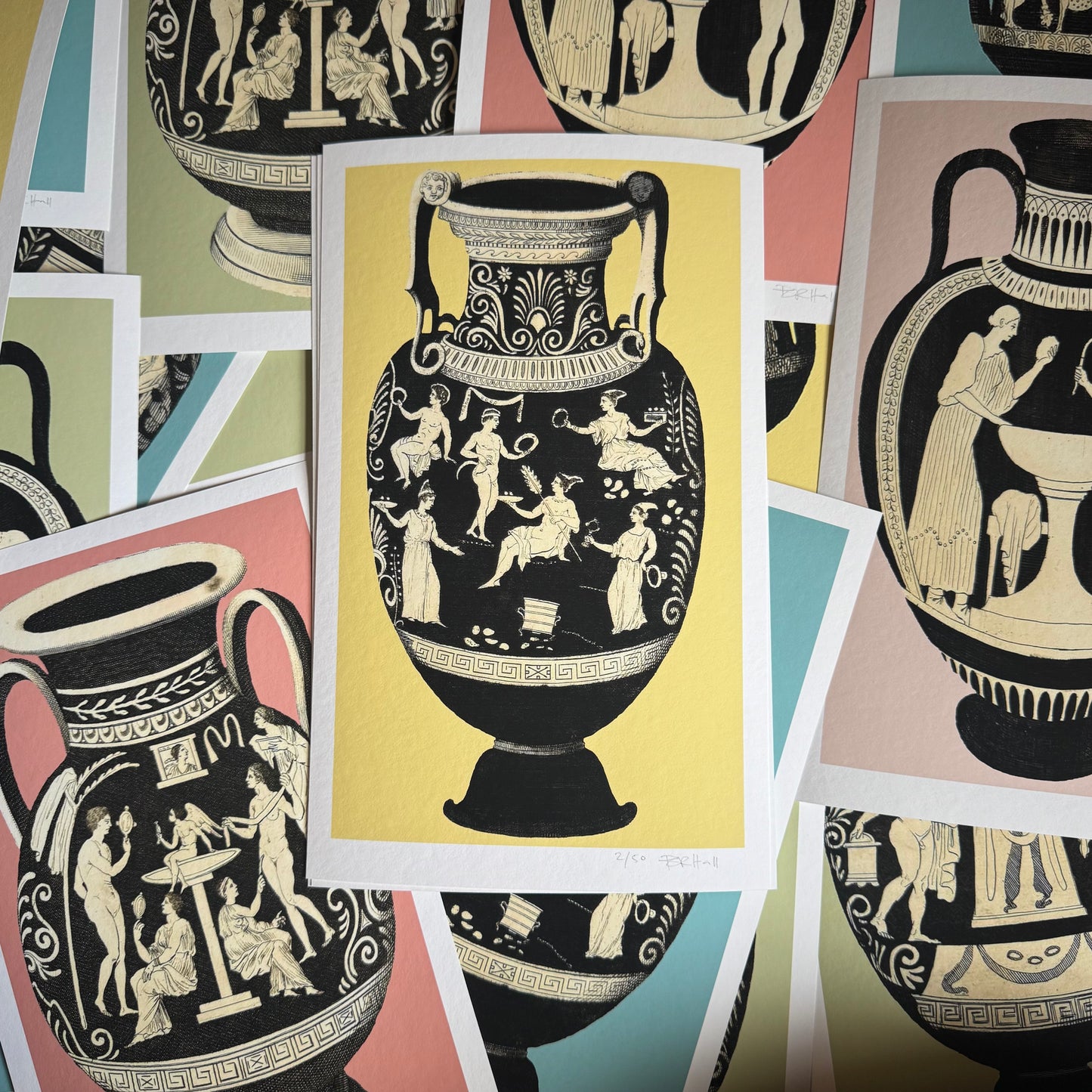 Greek Urn Print - Lemon III