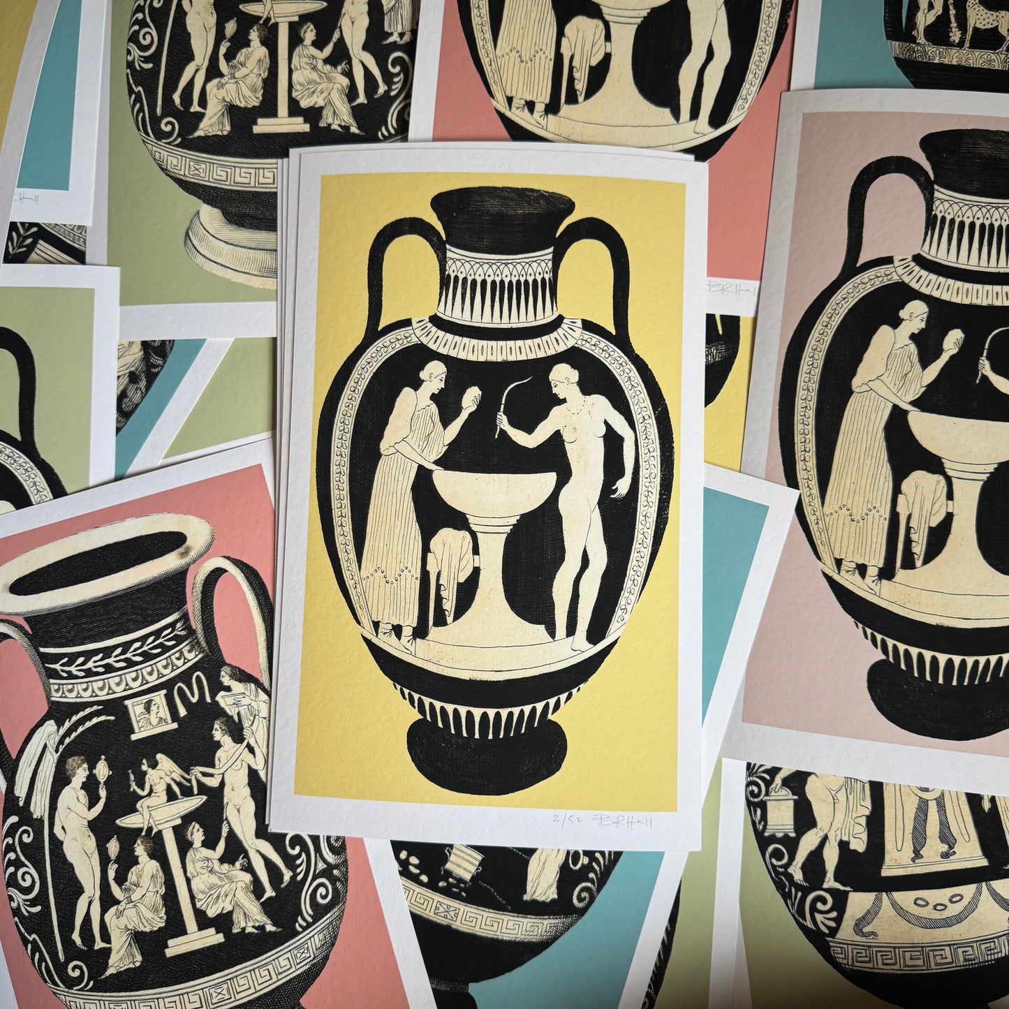 Greek Urn Print - Lemon V