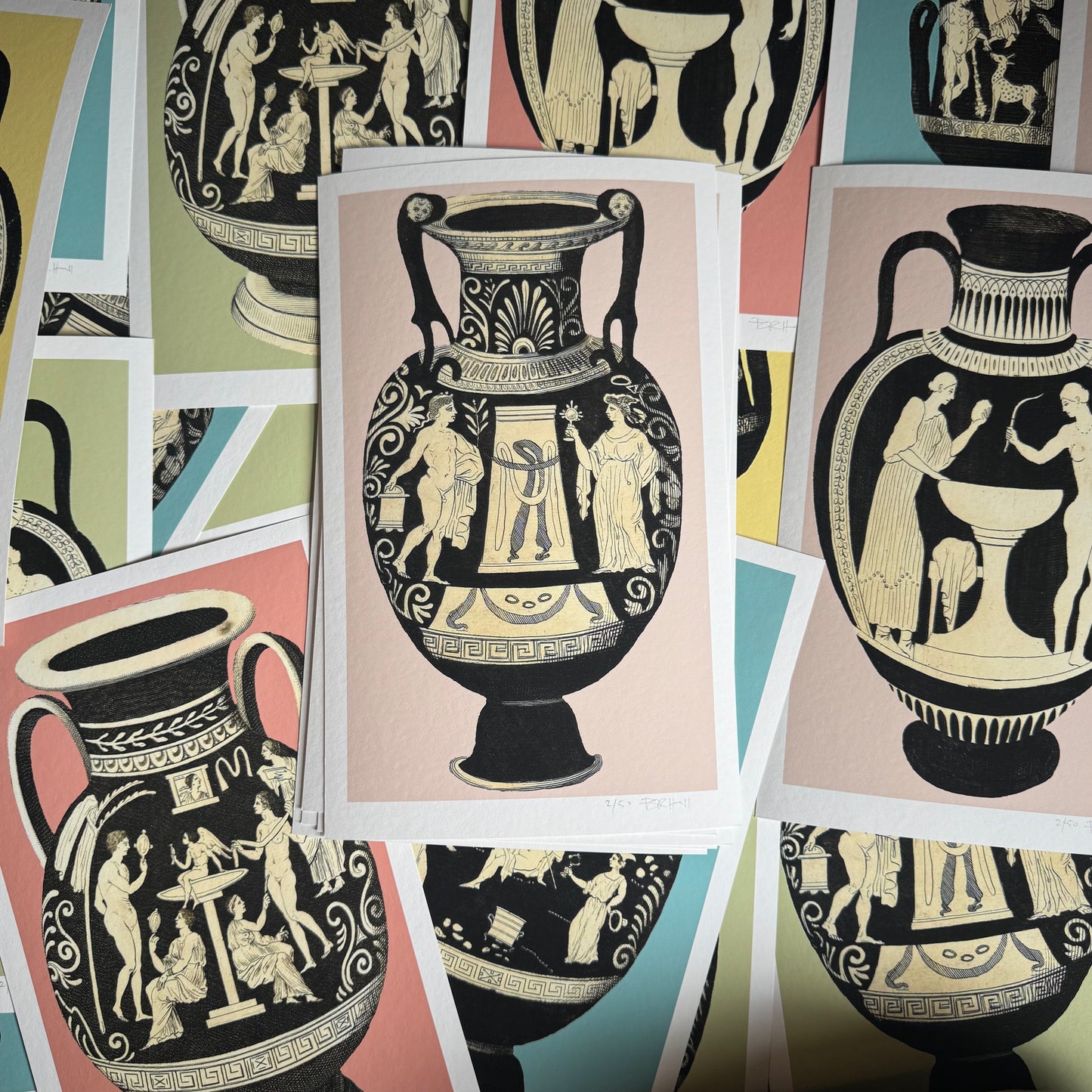 Greek Urn Print - Rose IV