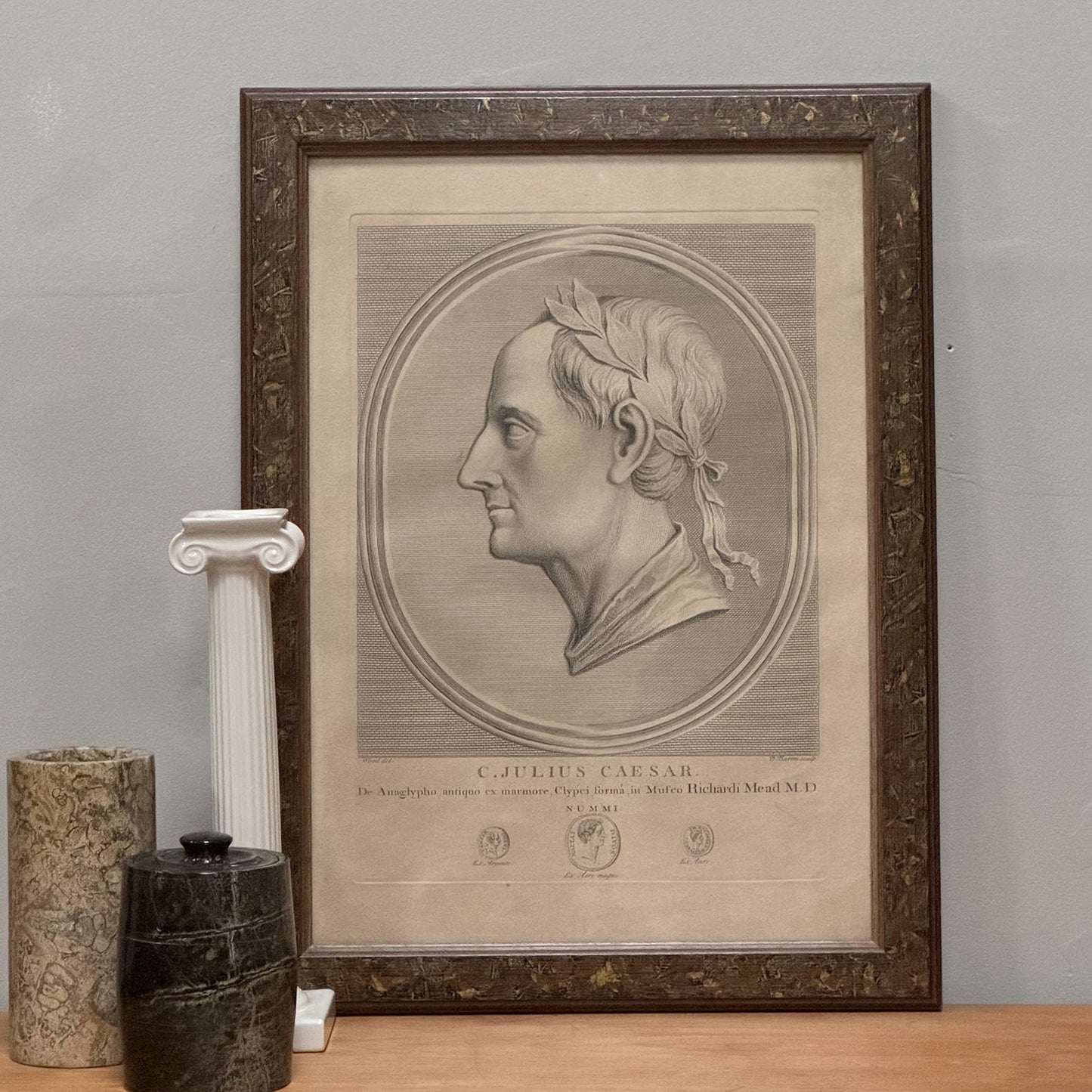 An 18th Century Framed Engraving of Julius Caesar