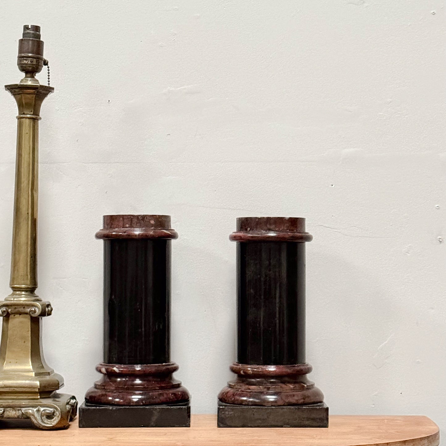 A Pair of Early 19th Century Italian Marble Library Columns