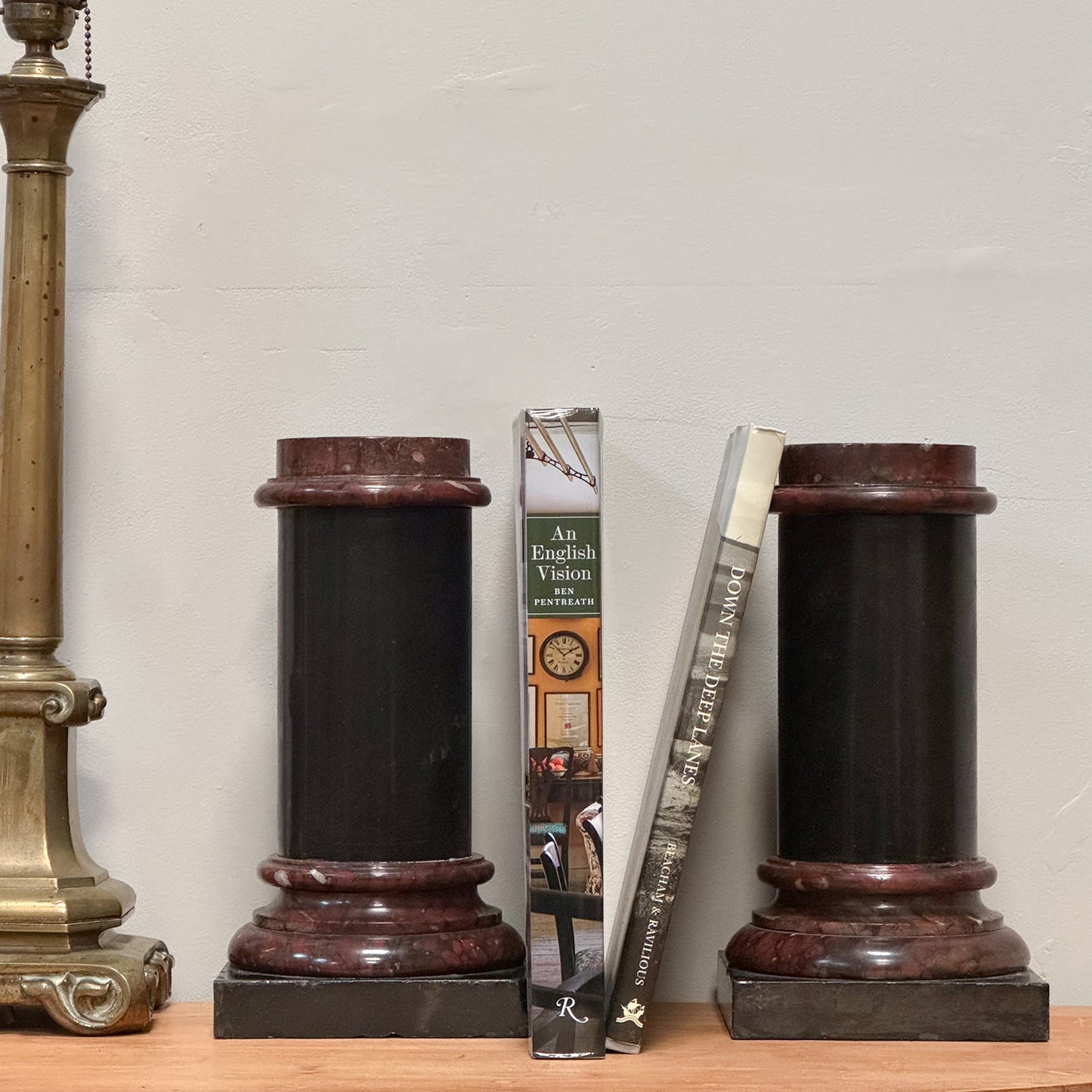 A Pair of Early 19th Century Italian Marble Library Columns