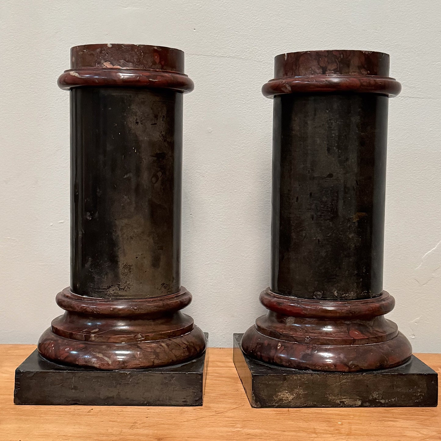 A Pair of Early 19th Century Italian Marble Library Columns