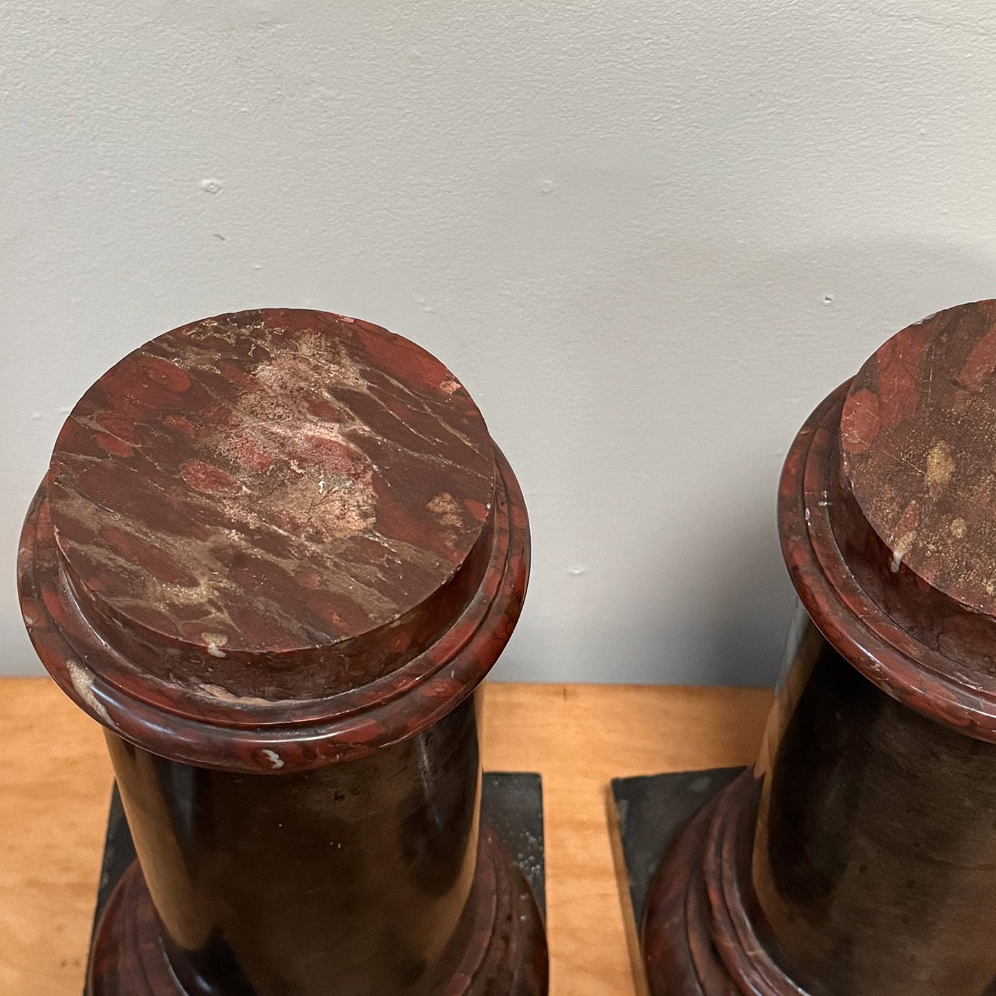 A Pair of Early 19th Century Italian Marble Library Columns