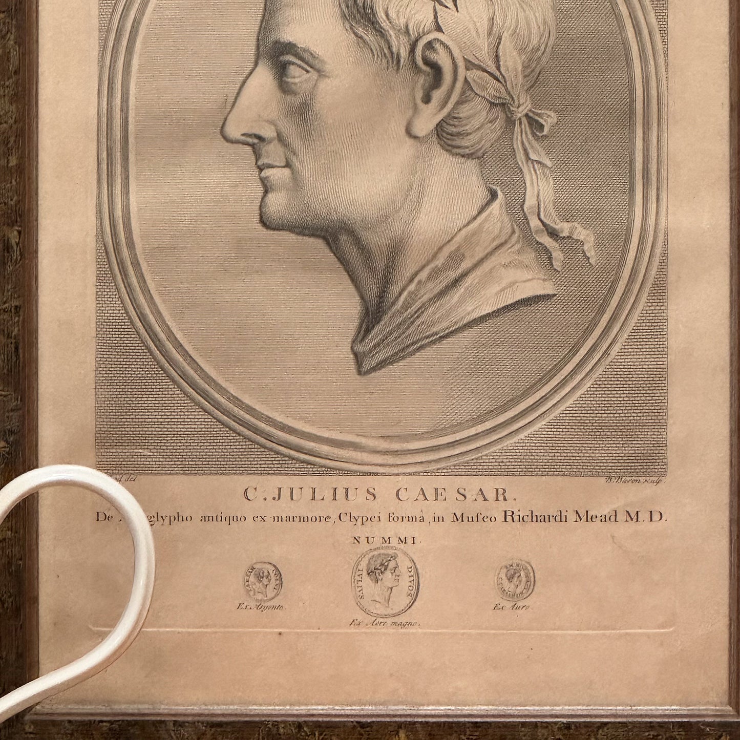 An 18th Century Framed Engraving of Julius Caesar