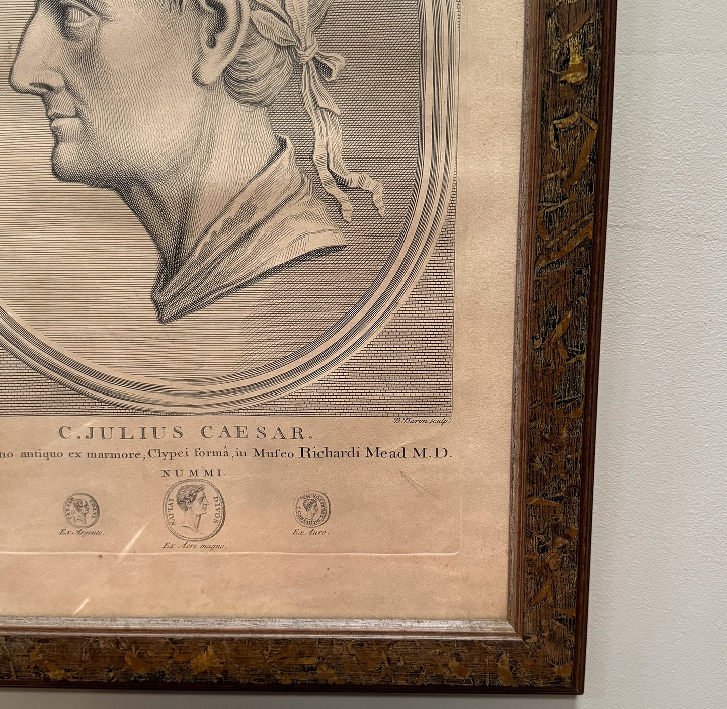 An 18th Century Framed Engraving of Julius Caesar