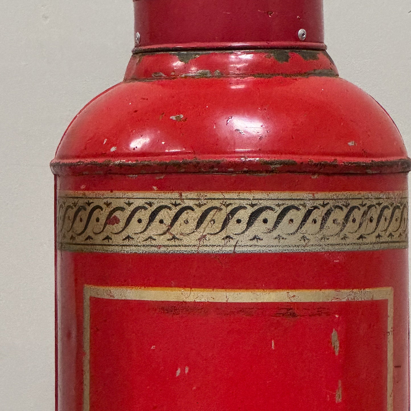 Red Tea Canister Lamp